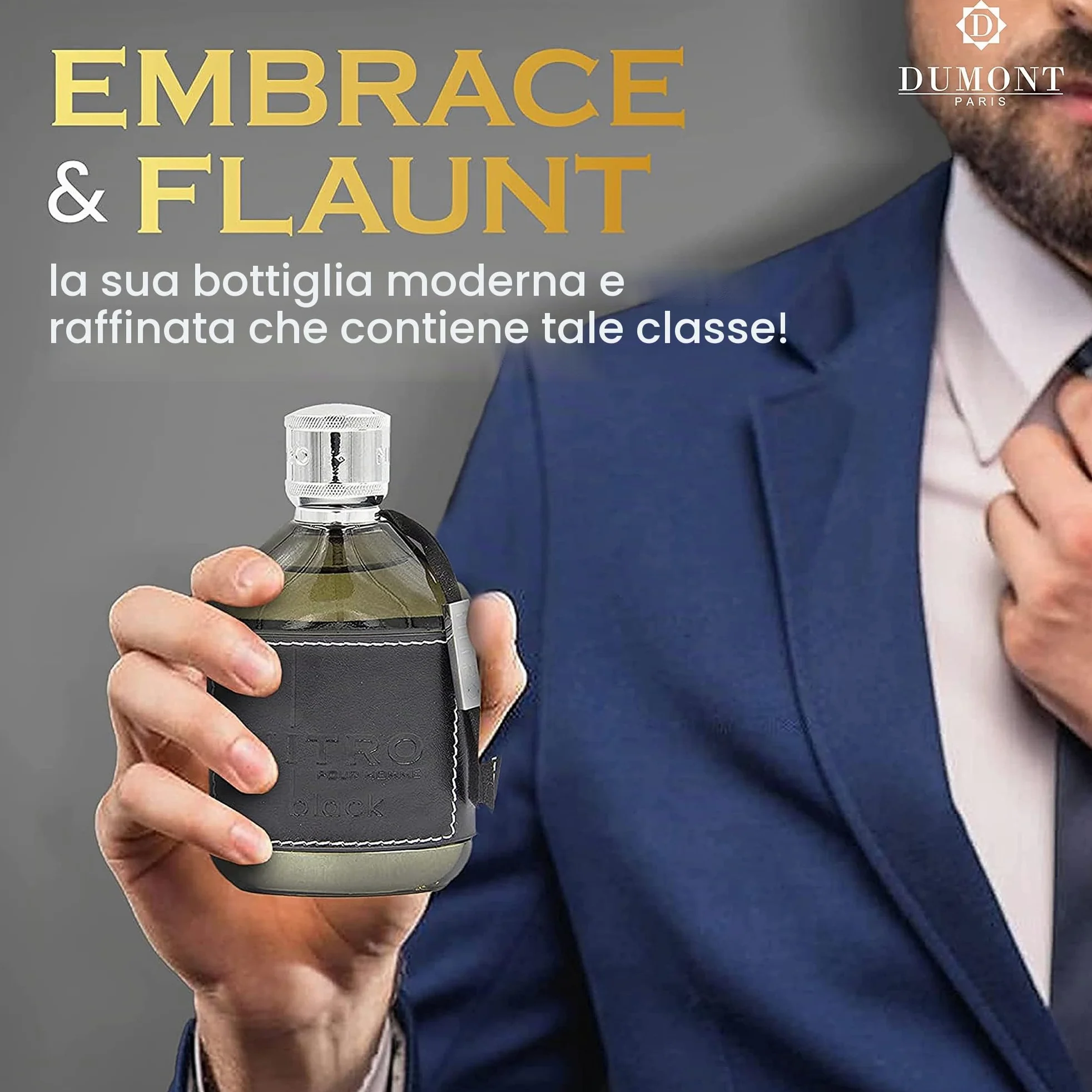 Dumont Paris Nitro Black Pour Homme Edp Profumo Uomo Natural Spray 100ml