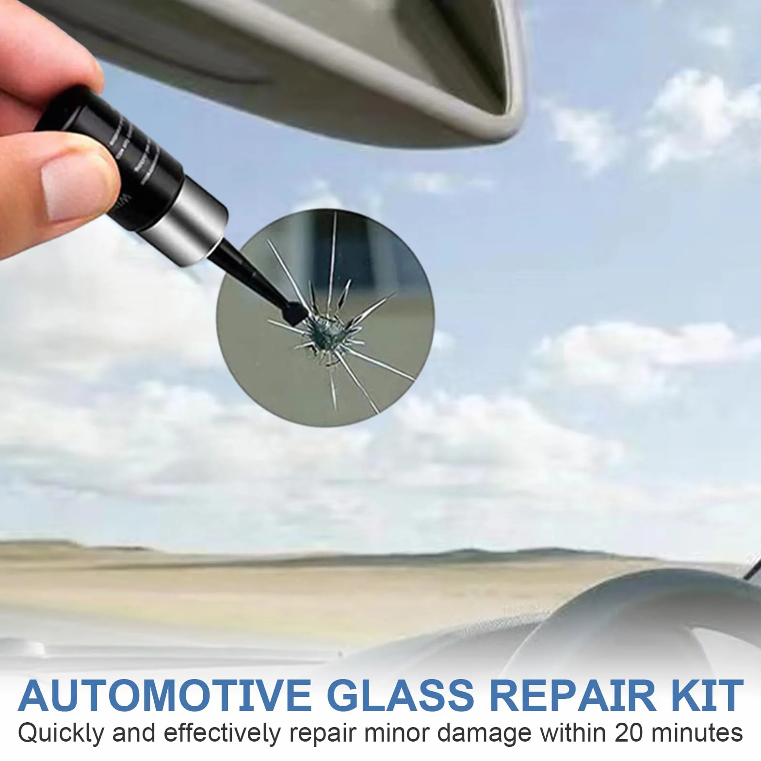 Kit Riparazione Vetri Parabrezza, Resina Liquida per Crepe, Accessori Esterni Auto