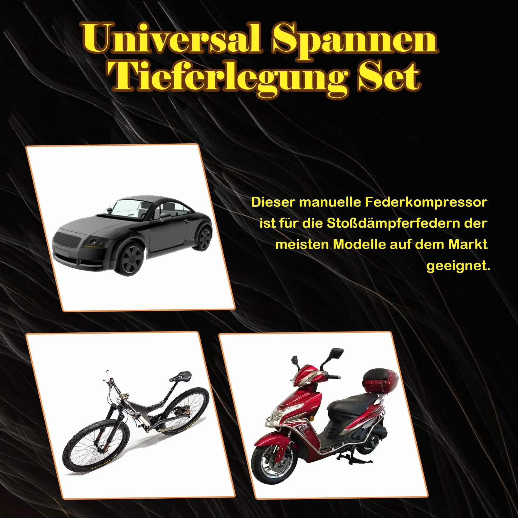Set di 2 tenditori a molla per auto 310 mm universale compressori ammortizzatori