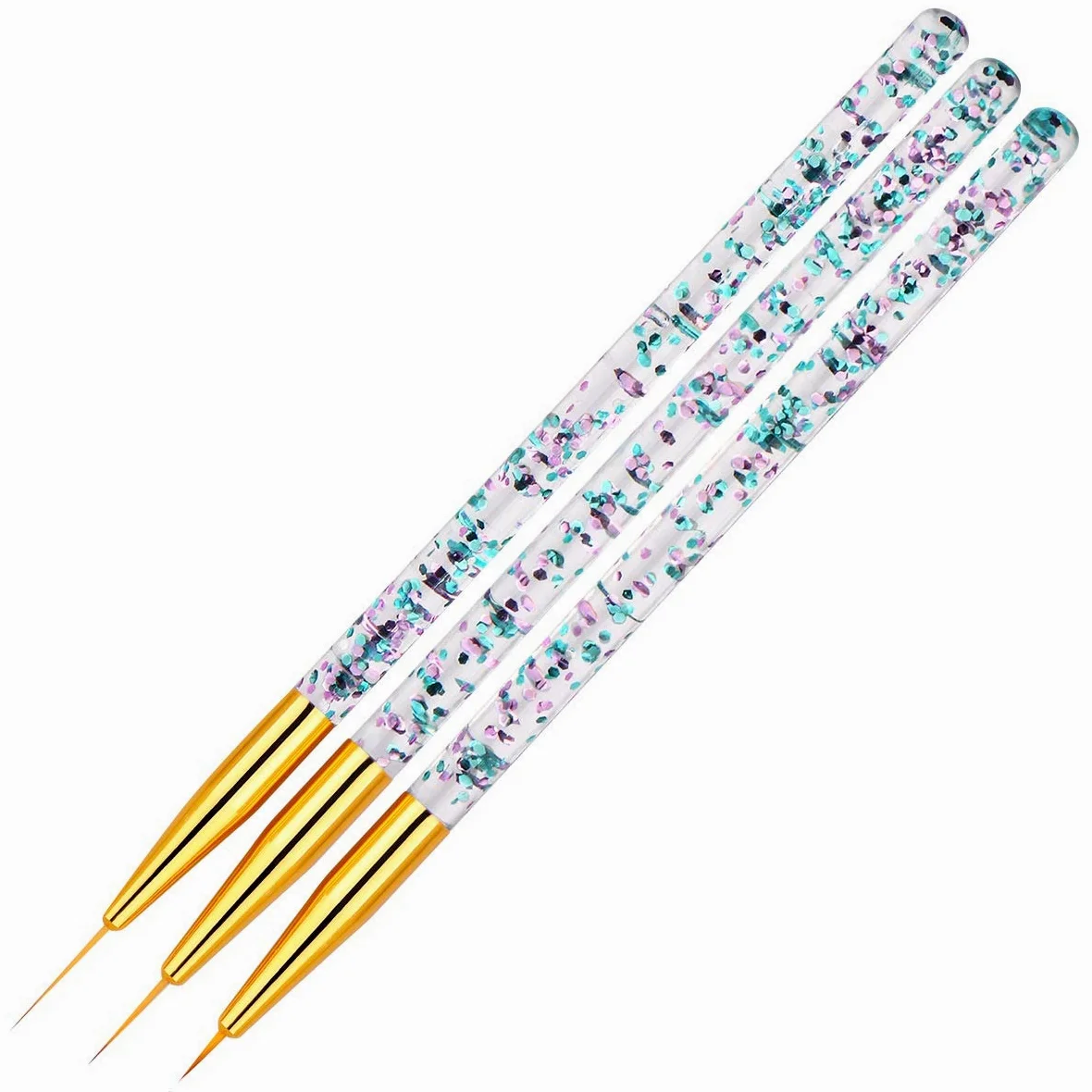FULINJOY 11 pz Nail Art Brush Set, UV Gel Pittura Penna Nail Flower Pittura Pennello Gel Gradiente Nail Painting Design Penna, Nail Liner Pennelli