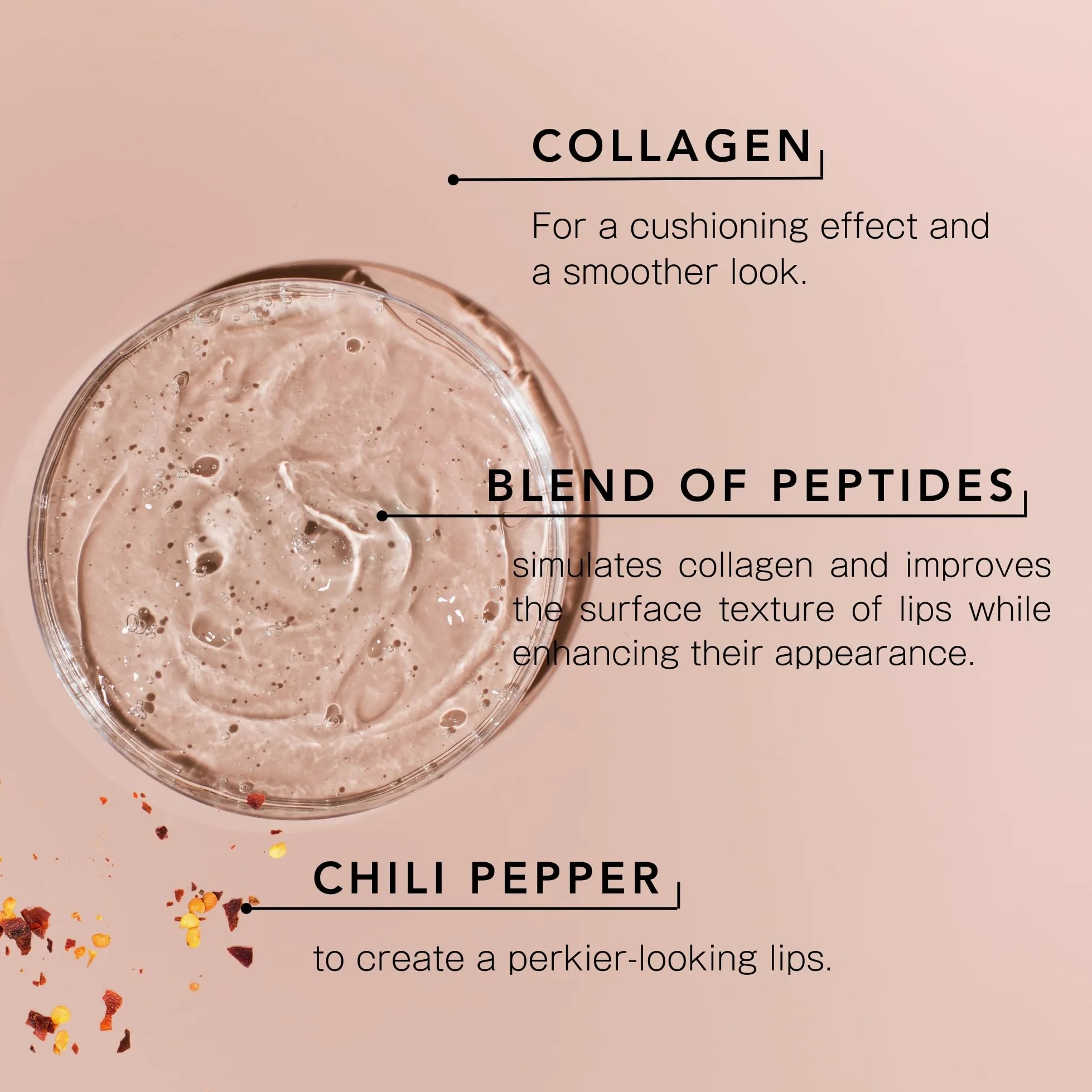 Younique Moodstruck Hottie Lip Plumper, lucidalabbra rosa pallido | Peptidi di collagene, ialuronato di sodio per labbra idratate e calde, trucco per migliorare le labbra