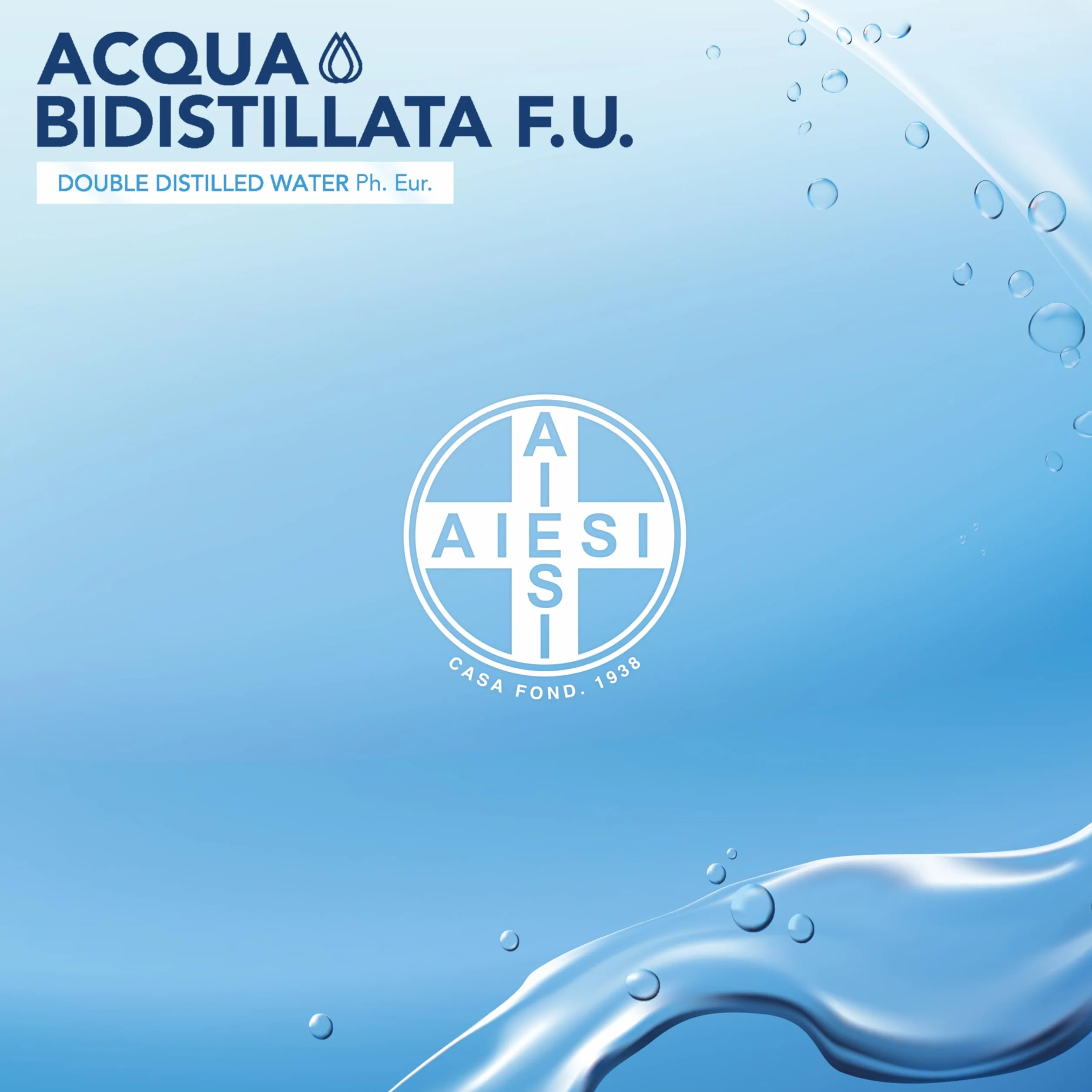 AIESI® Acqua Bidistillata F.U. pura (5 litri) per uso clinico ed industriale, Distillata due volte, Demineralizzata, Made in Italy
