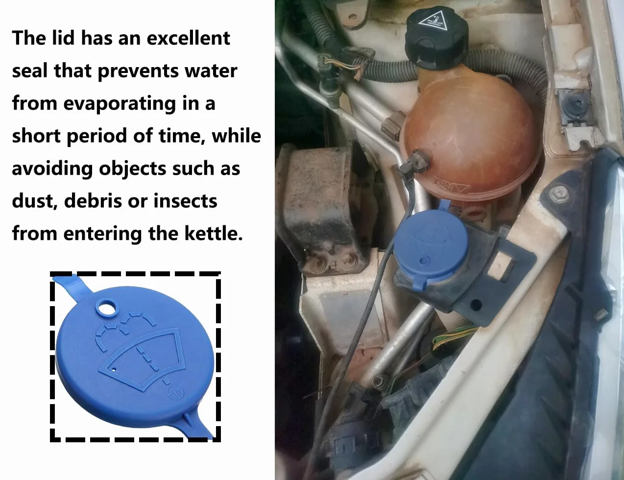 KAPSING Tappo serbatoio liquido lavavetri per auto, coperchio contenitore tergicristallo 13227300