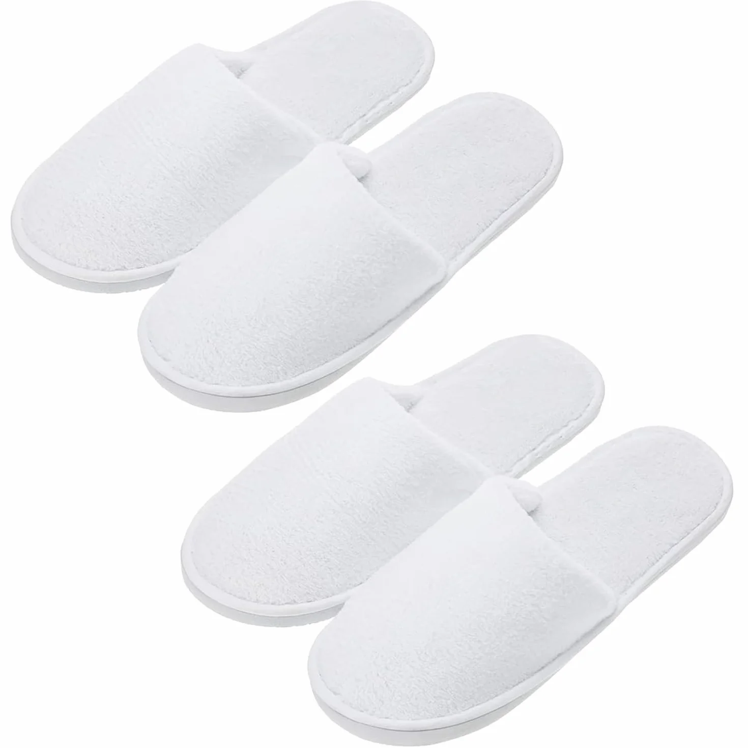 Pantofole Antiscivolo Monouso in Spugna Premium - 2 Paia per Hotel e Ospiti - Unisex per Spa e Casa, 29cm