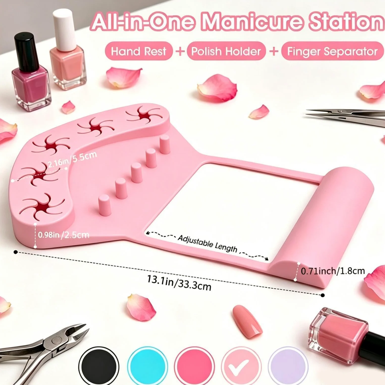 Tappetino in silicone con supporto per lucidatura unghie Cuscinetto | Poggiamano e supporto in silicone per manicure per Donne, Trucco, Pratica, Pittura, Salone, Festa, Lab