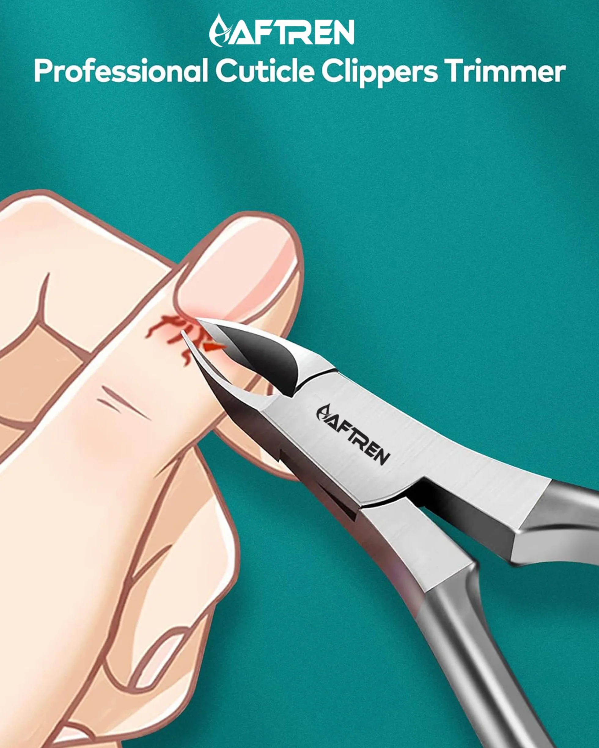 Tronchesi per cuticole Sharp Cut Set J2 Acciaio inossidabile Manicure Pedicure Strumenti Kit Unghie (2 szt.)
