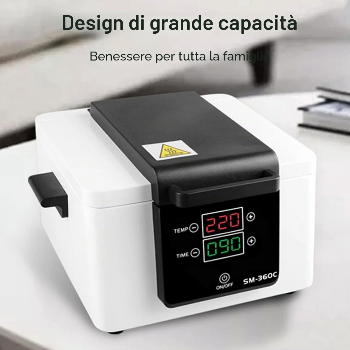 Sterilizzatore Ad Alta Temperatura Da 200 ℃ Con Timer, Sterilizzatore Per Utensili Per Unghie, Sterilizzatore A Calore Secco Da 2,6 L, Per Uso Medico,Dentistico,Tatuaggi,Salone Per Manicure,White