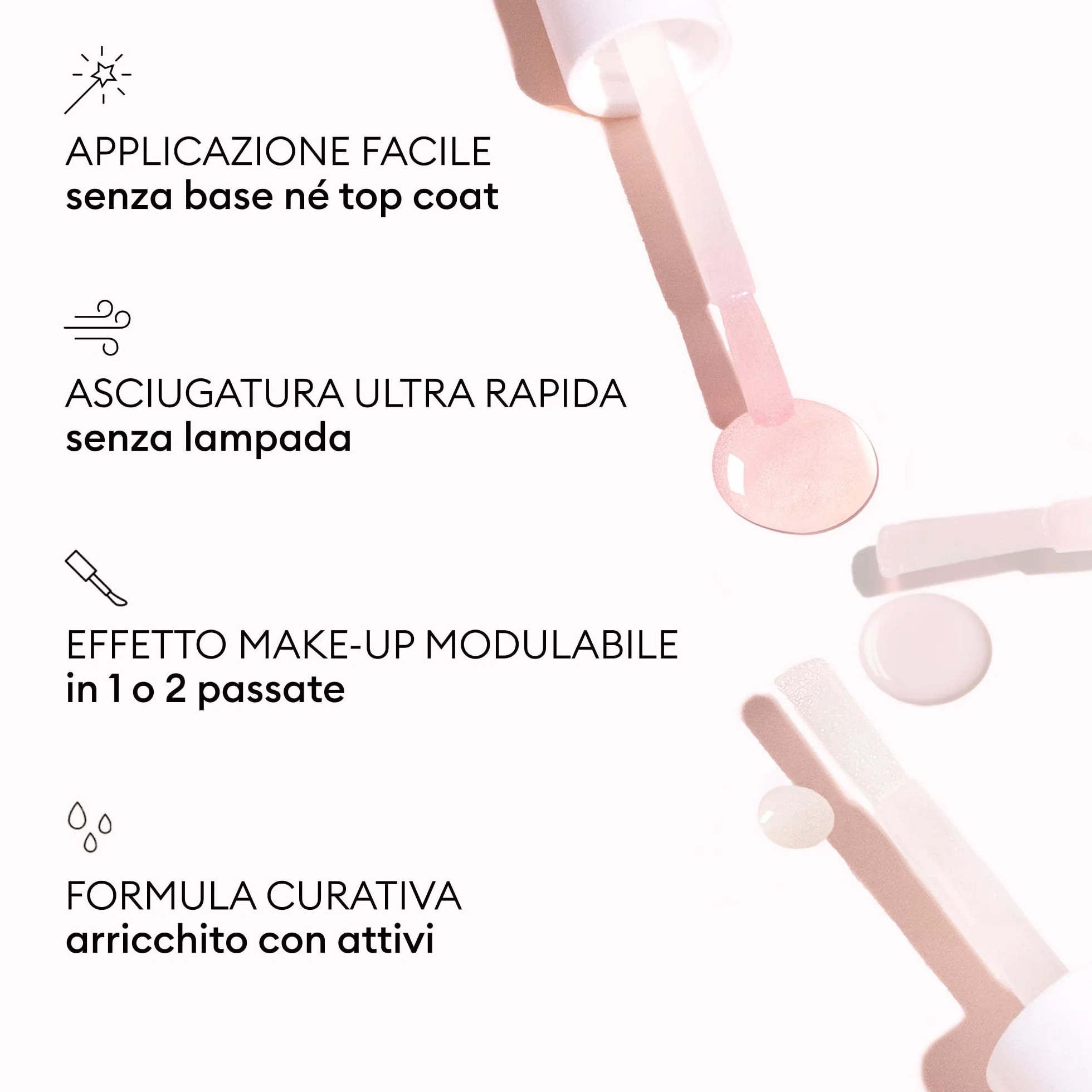 Manucurist Active Blur™ Smalto Rinforzante Unghie Fragili Effetto Blur Trasparente Rosa Cipria Opaco Smalti per Nails Senza Lampada Nails Care Ingredienti Naturale Vegan