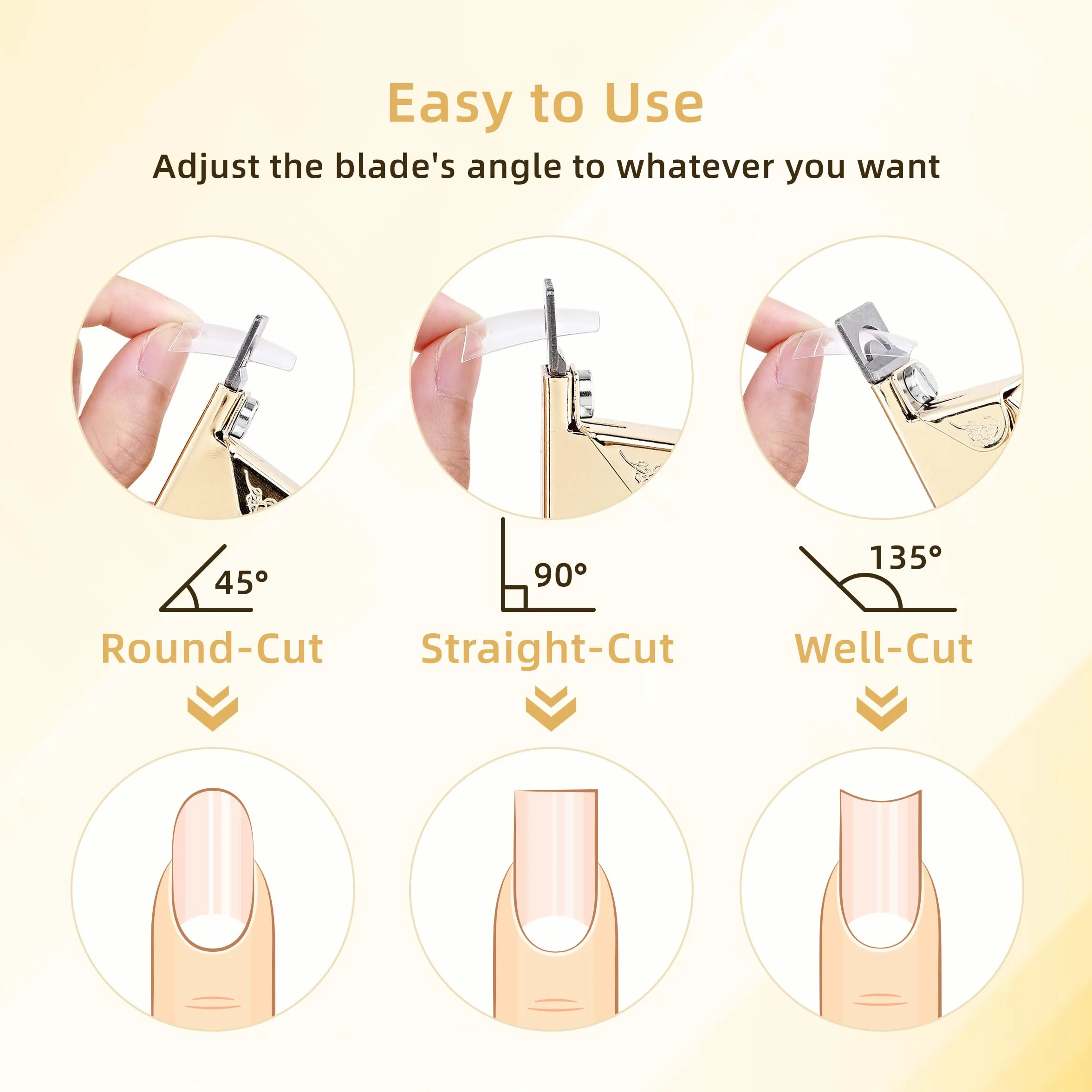 Delanie Tagliaunghie professionale in acciaio inox, strumento per manicure