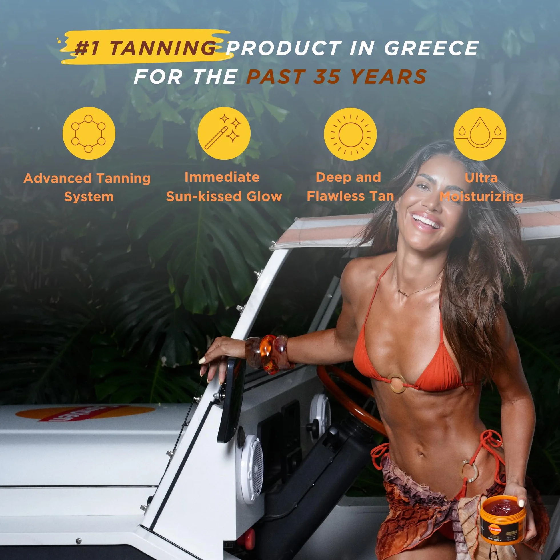 Carroten Intensive Tanning Gel 150 ml Acceleratore abbronzatura con olio di cocco vitamine A E