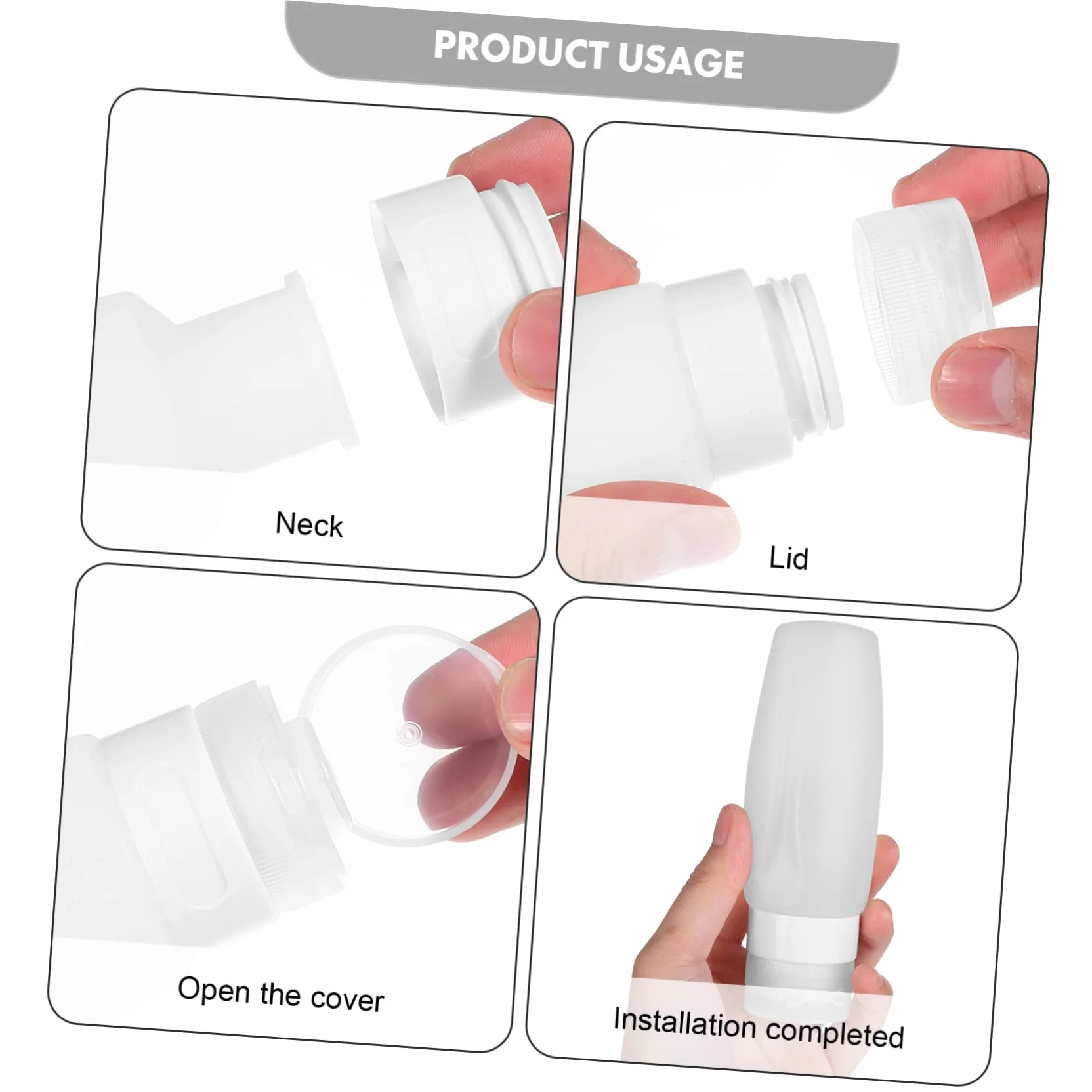 Didiseaon 12pezzi Bottiglie Squeeze Silicone Per Viaggio Contenitori Ricaricabili Per Shampoo Lozioni e Cosmetici Pratiche e Impermeabili Per Toiletries Viaggio