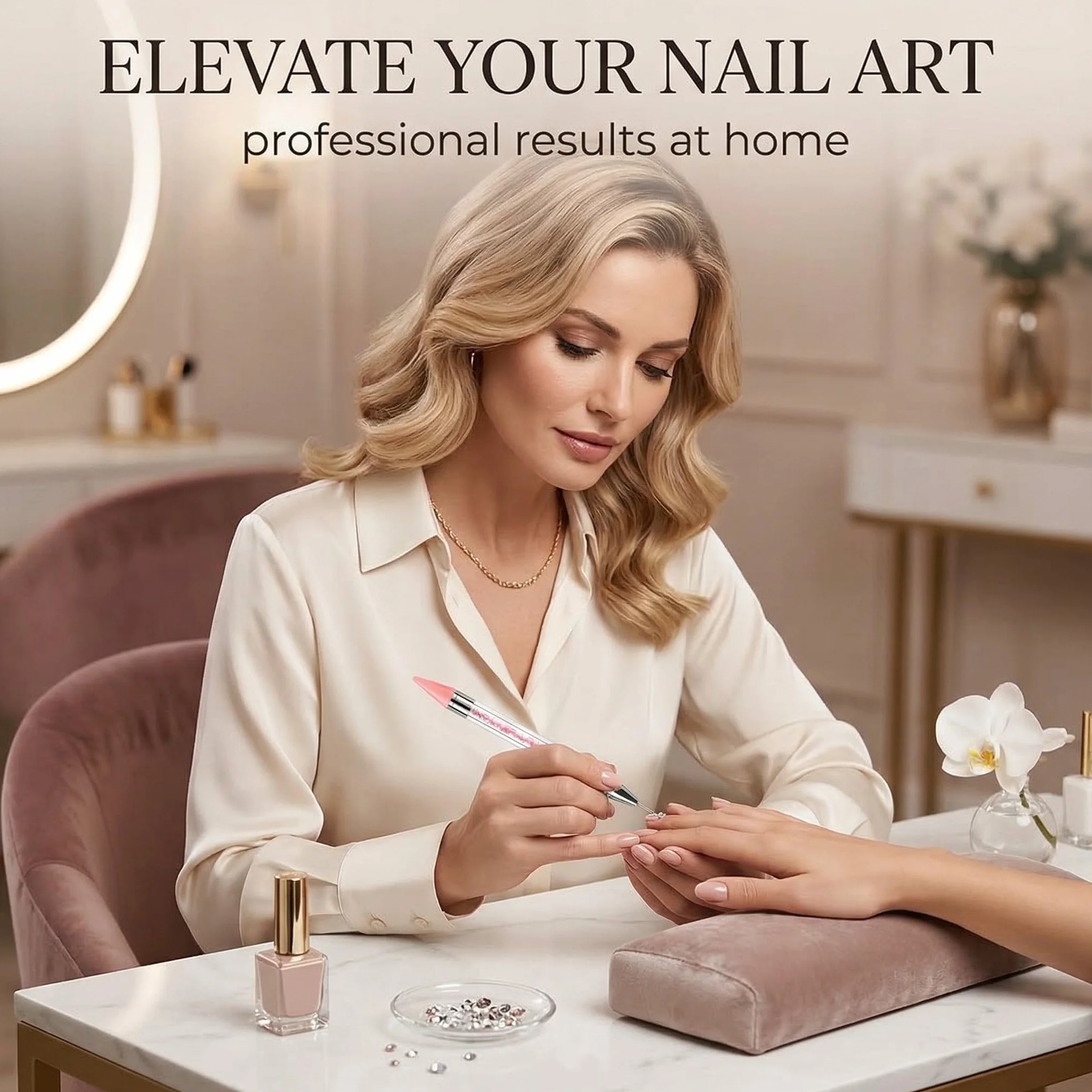 2 Set Penna di Cera per Strass Unghie con Punte di Ricambio e Pinzetta, Penna per Nail Art di Precisione, Brillantini Unghie, Strass Nail Pen per Decorazioni Unghie e DIY