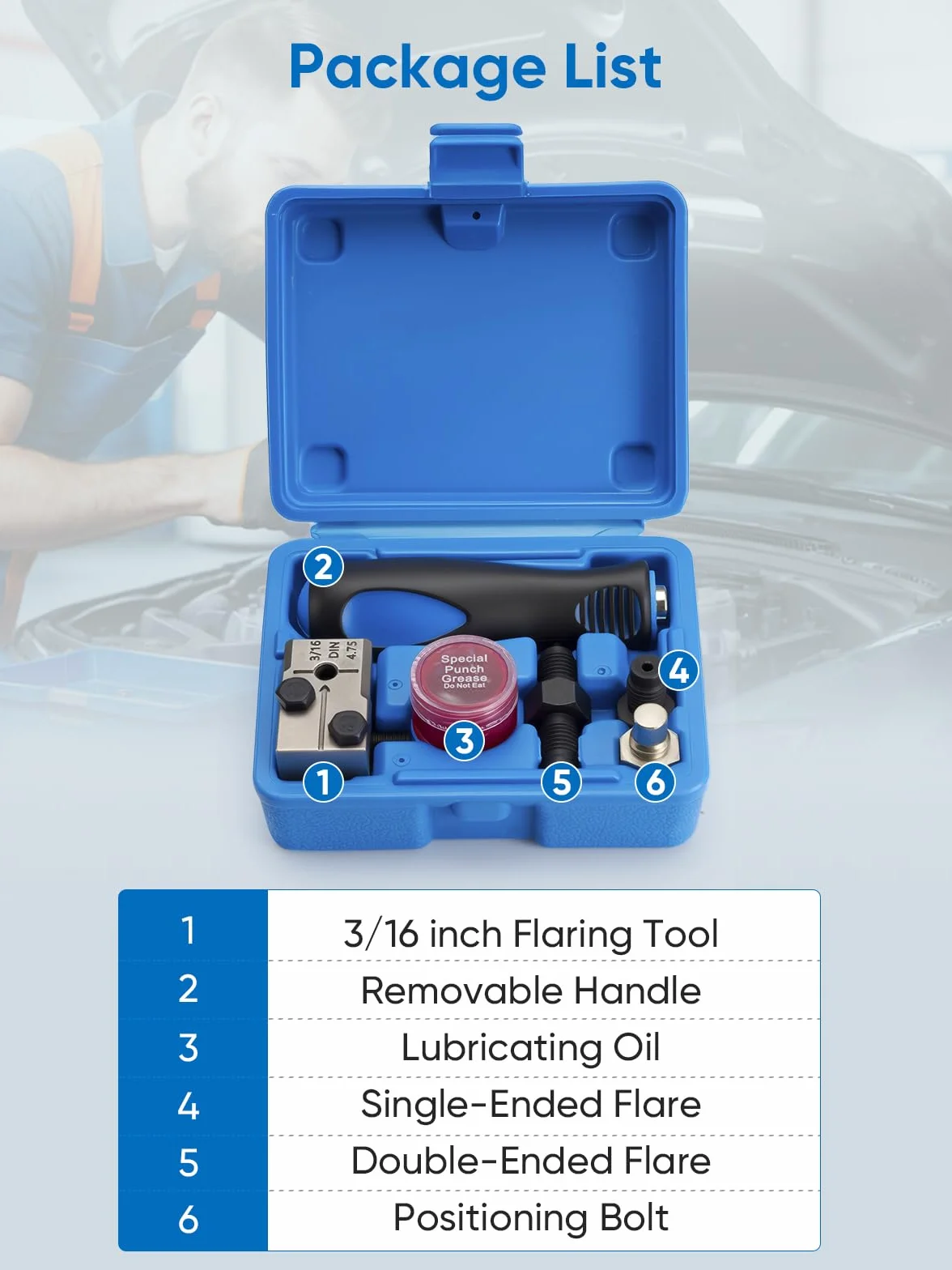 Set attrezzi doppia bordatura cavi freni DIN 4,75 mm universale kit riparazione rame nichel acciaio auto camion