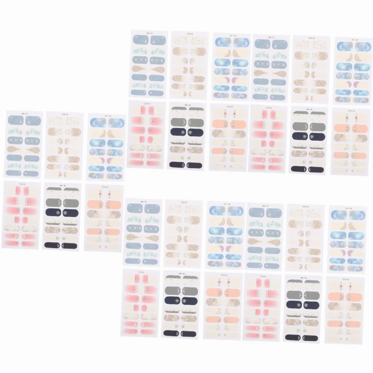 FRCOLOR 30 Fogli adesivi per decalcomanie per adesivi natale manicure strisce per a totale gel per decalcomanie per smalto accessori per