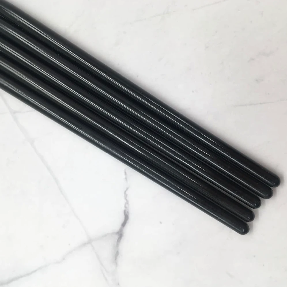 Set di 5 pennelli per manicure, colore nero, per unghie