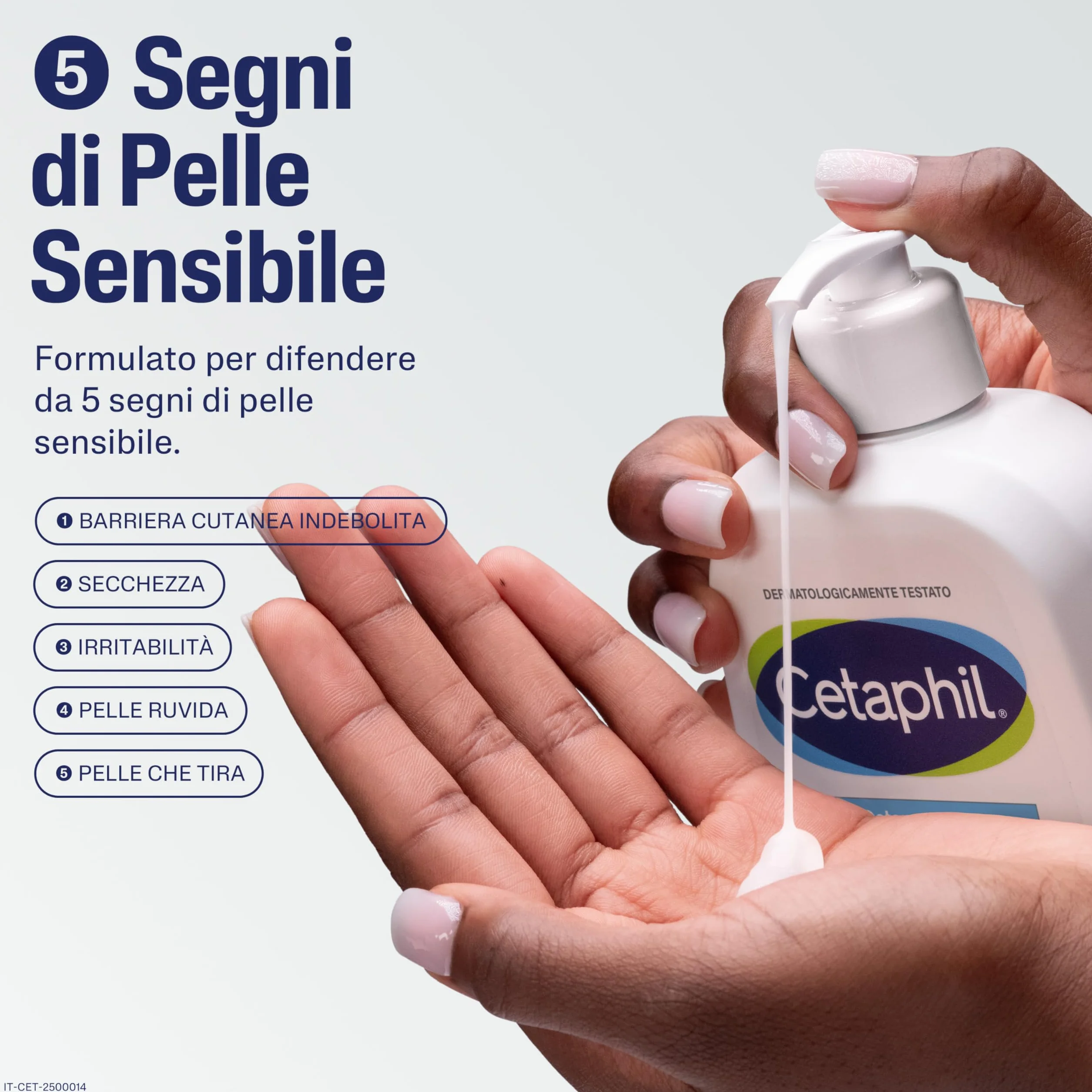 Cetaphil Detergente Viso Schiumogeno Idratante, per Pelle Normale, Secca e Sensibile, con Aloe Vera, Effetto Lenitivo, Senza Profumo, Formato 473 ml