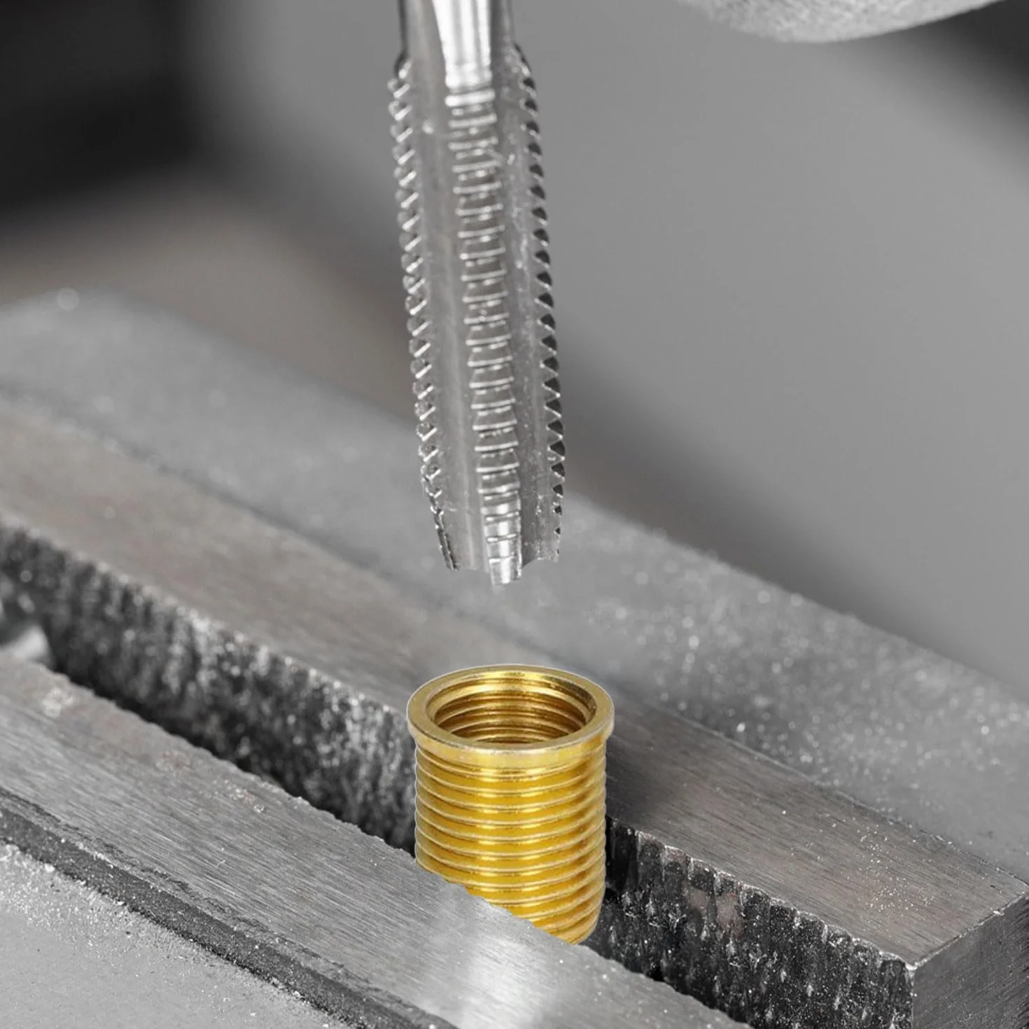 Attrezzo per Riparazione Foro Filettato Candela M14 × 1.25 mm, Metallo, per Motori a Benzina e Diesel, 10 Pezzi