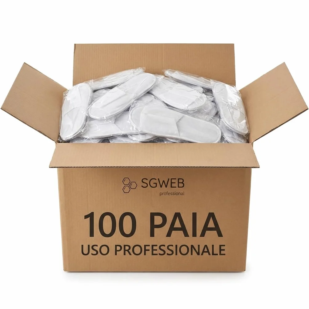 Ciabatte di Cortesia per Hotel TNT 28,5 x 11,7 cm Antiscivolo Bianco Monouso