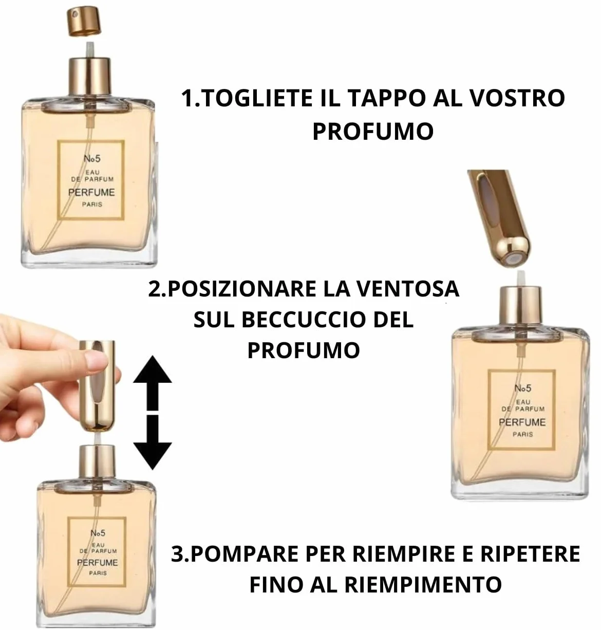 Atomizzatore di Profumo 5ml Ricaricabile Spruzzino Mini Bottiglia Spray Portatile con Finestra 3 Pezzi