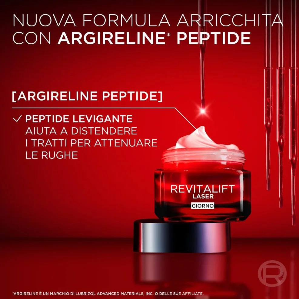 L'Oréal Paris Revitalift Laser Crema Viso Giorno Antirughe Acido Ialuronico Vitamina C Pro-Retinolo 50 ml