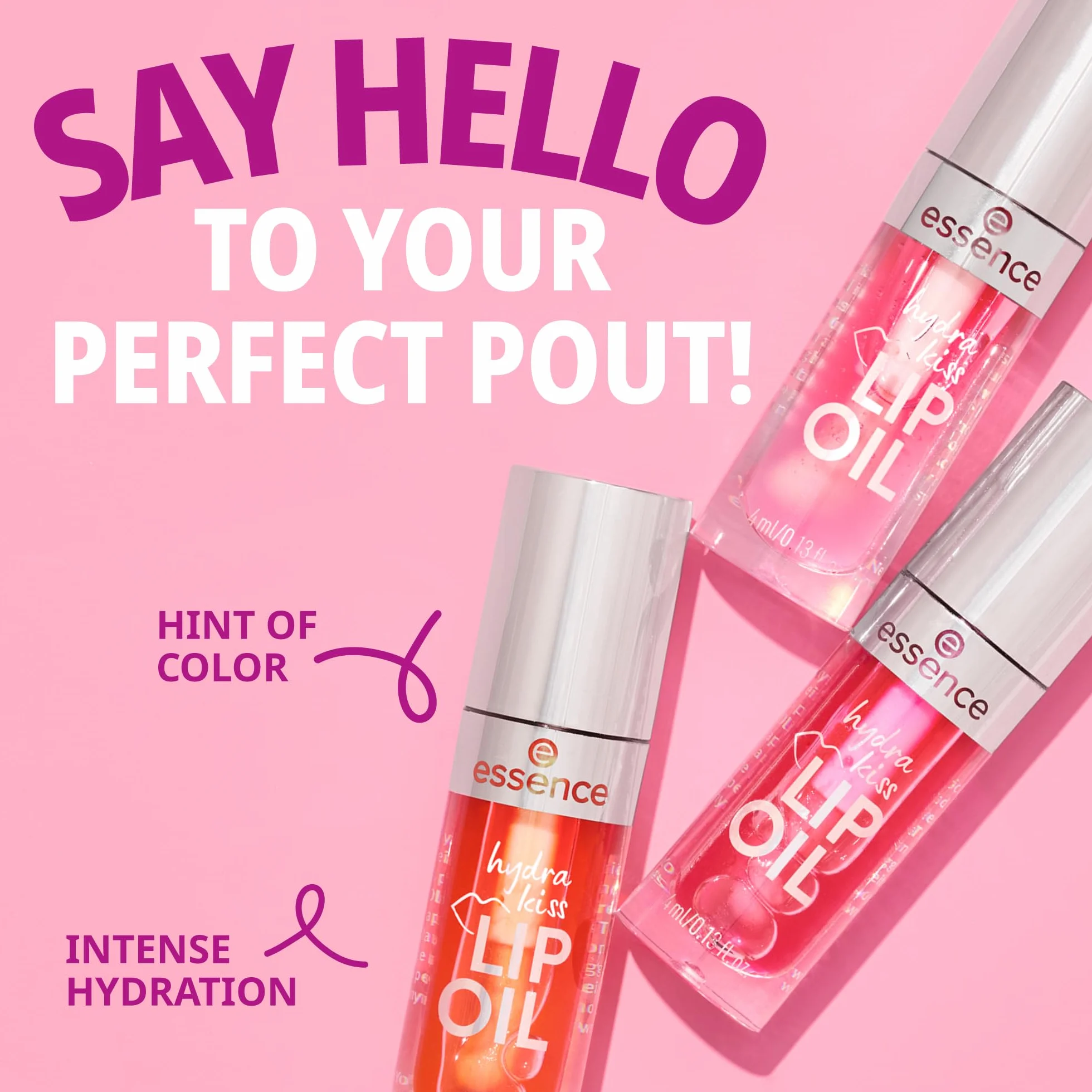Essence Hydra Kiss Olio per labbra n. 01 Kiss from a Rose 4 ml