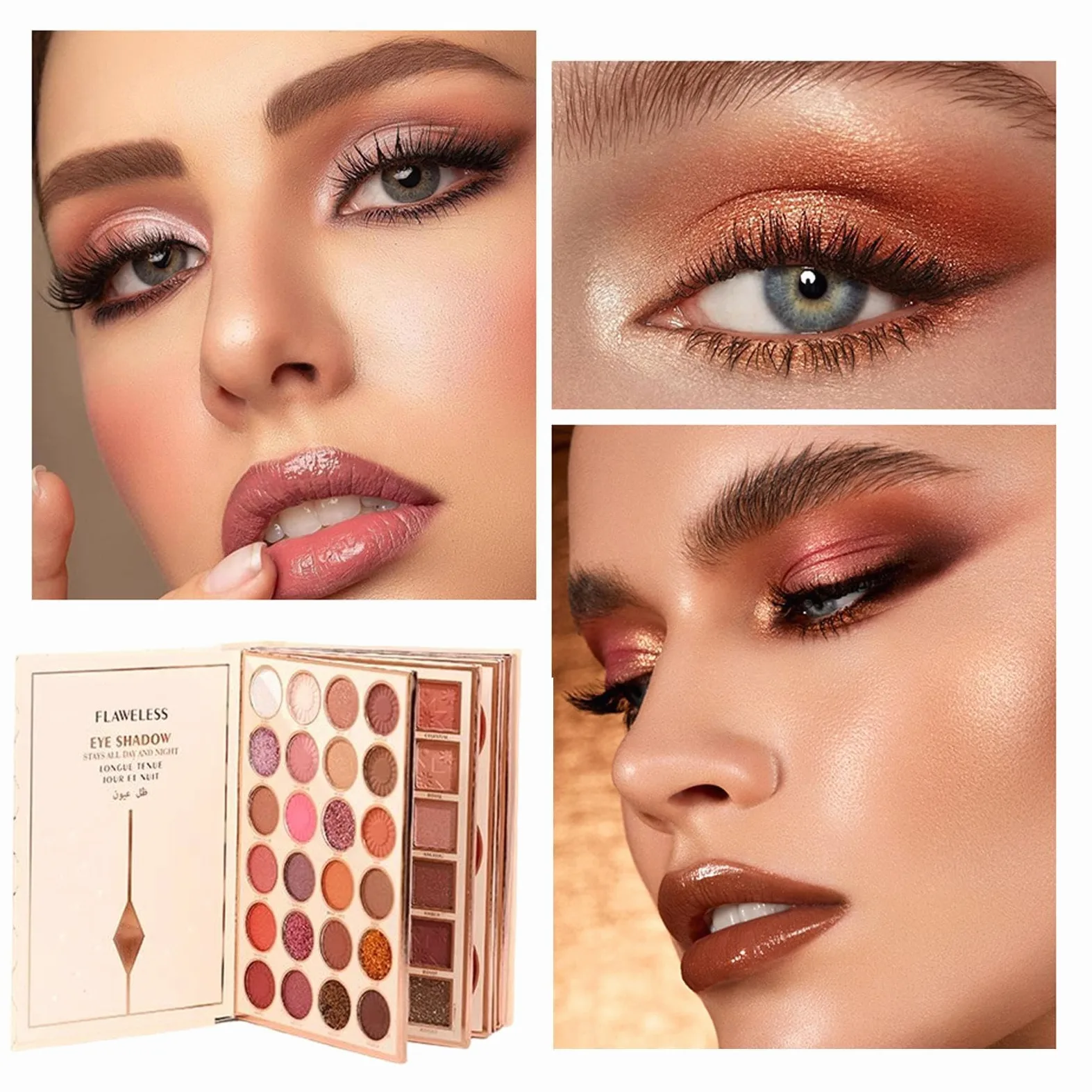 Palette Di Ombretti Per Gli Occhi 48 Colori Illuminante Impermeabile | Trucco A Forma Di Libro Per Donne Ragazze Ogni Giorno Festa Viaggio Halloween Uso Quotidiano Occasioni Speciali