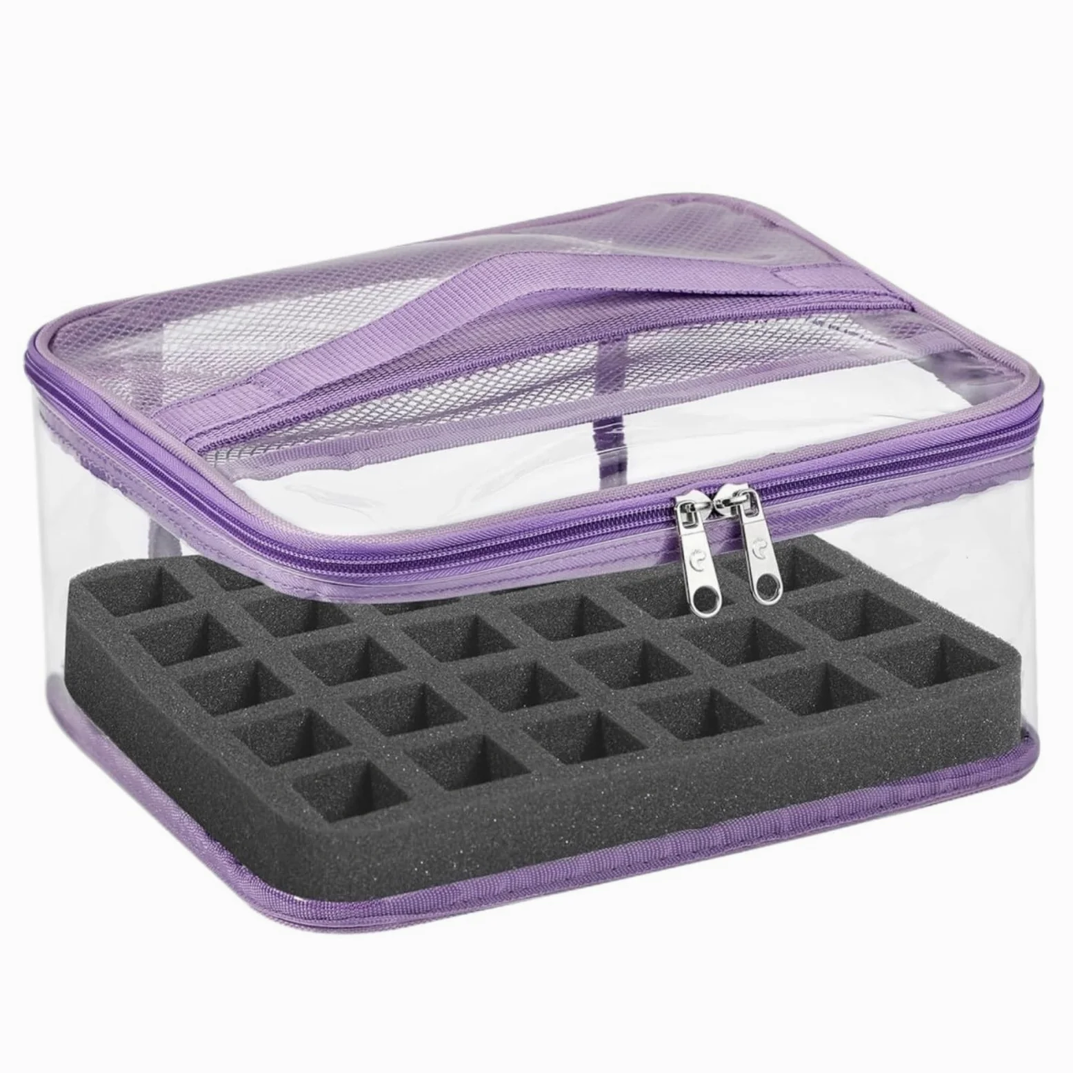Porta Smalti Valigetta Unghie Scatola Porta Smalto For Unghie, Borsa Da Viaggio For Manicure E Accessori Borsa Viaggio(Purple)