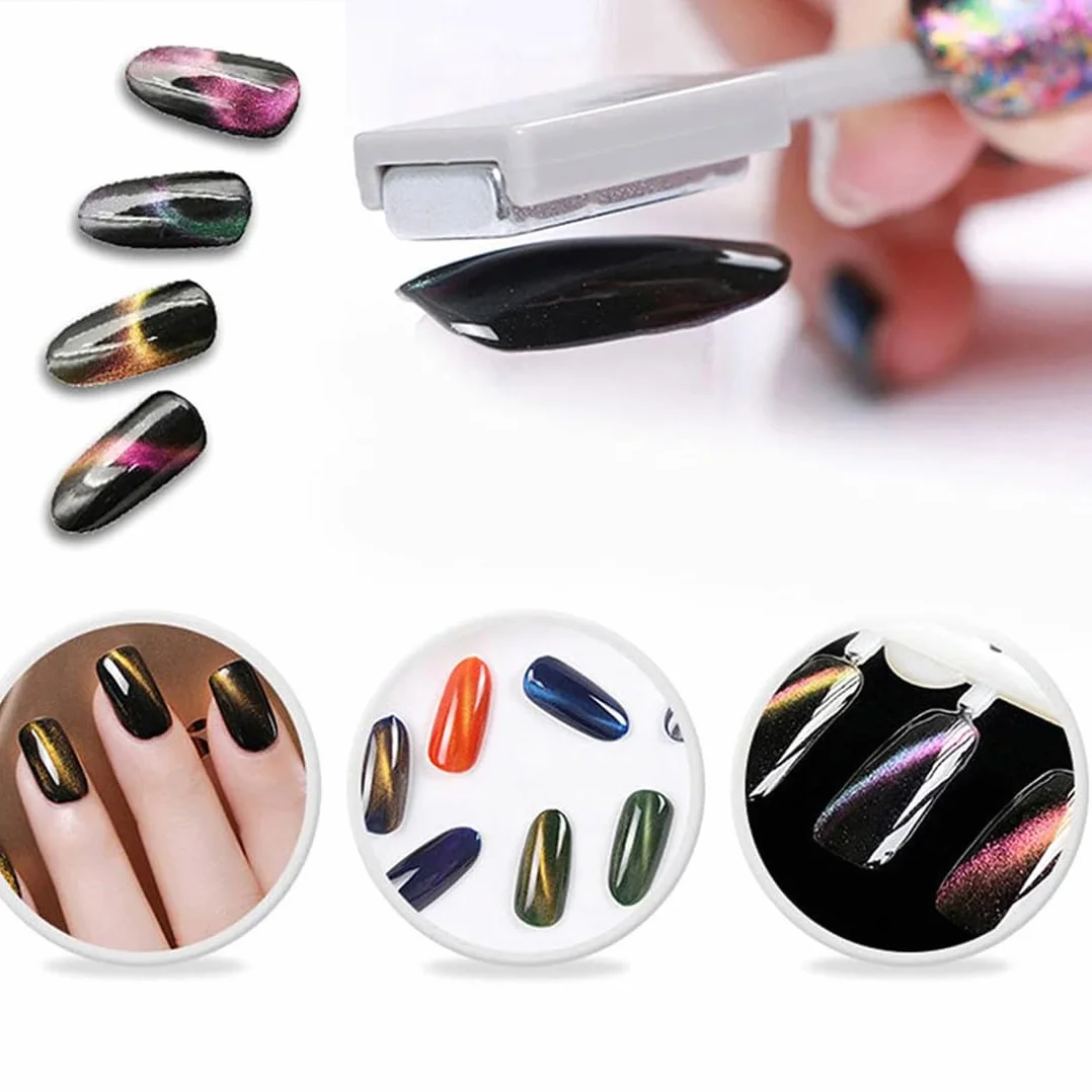 Cat Eye, 1.4 * 9.8cm,penne magnetiche a forma di occhio di gatto, Nail Art Magnetico Stick Set,per nail art fai da te