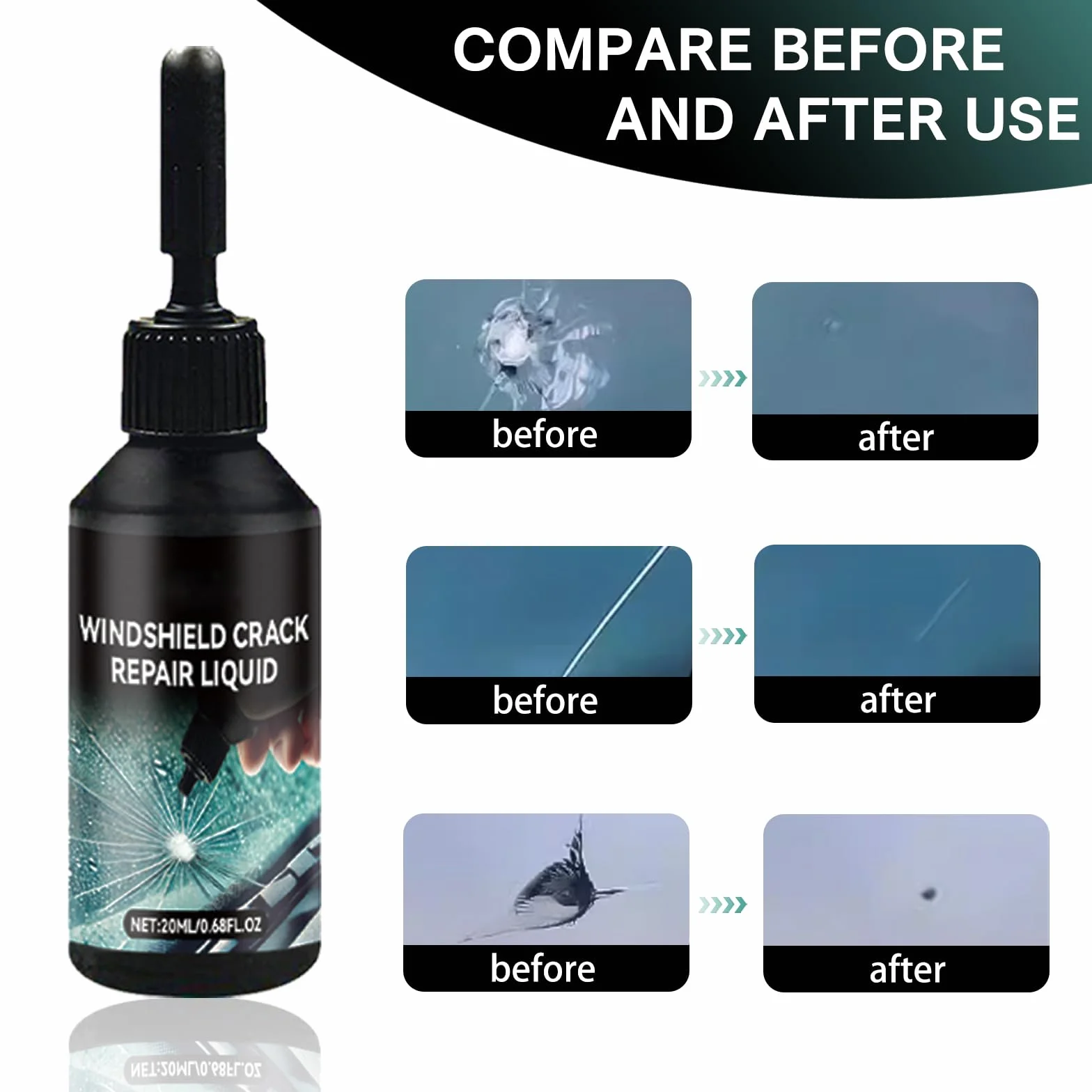 Kit Riparazione Crepe Vetro Auto 20ml
