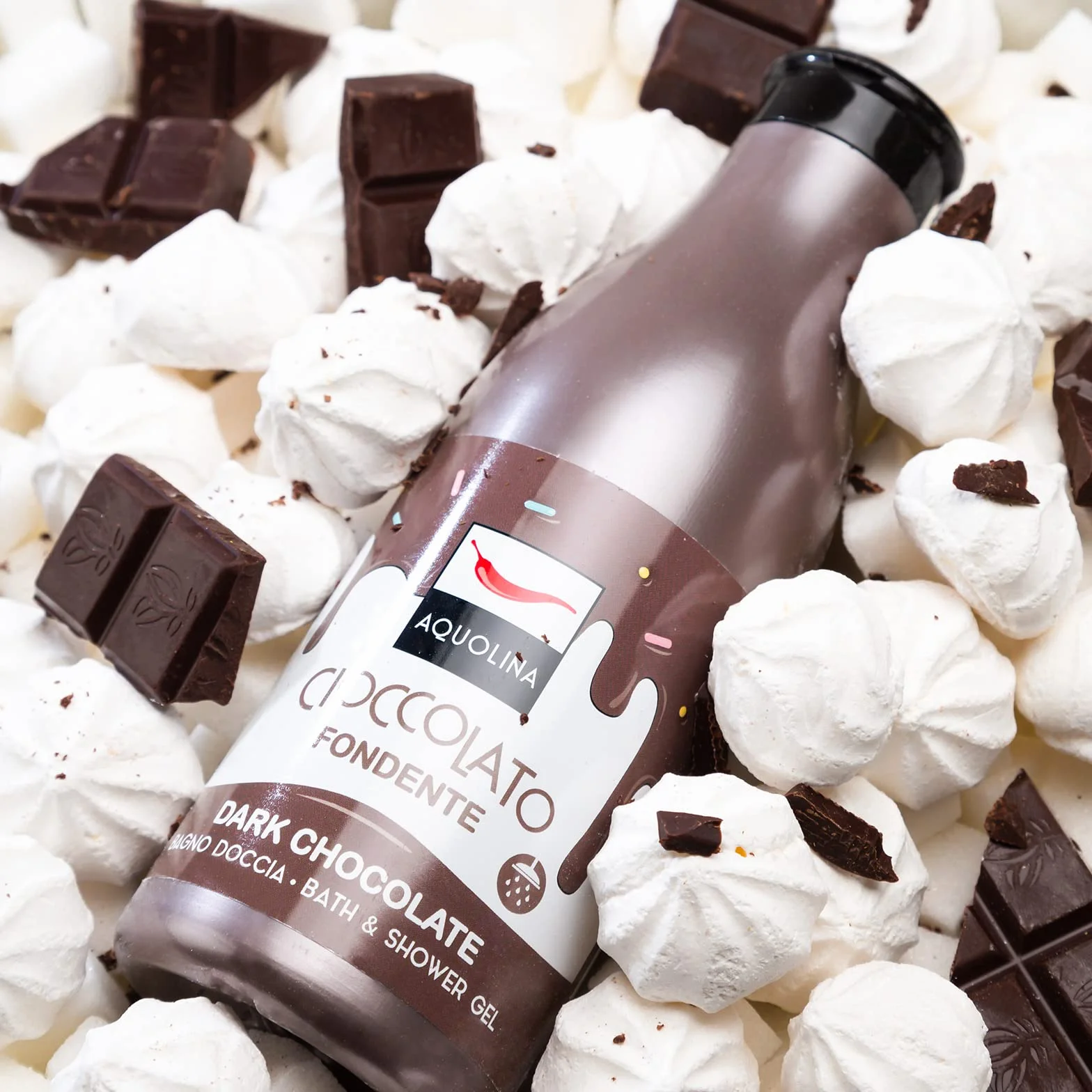 Aquolina Bagno Doccia CIOCCOLATO FONDENTE. Bagnoschiuma leggero e di veloce assorbimento - 500 ml