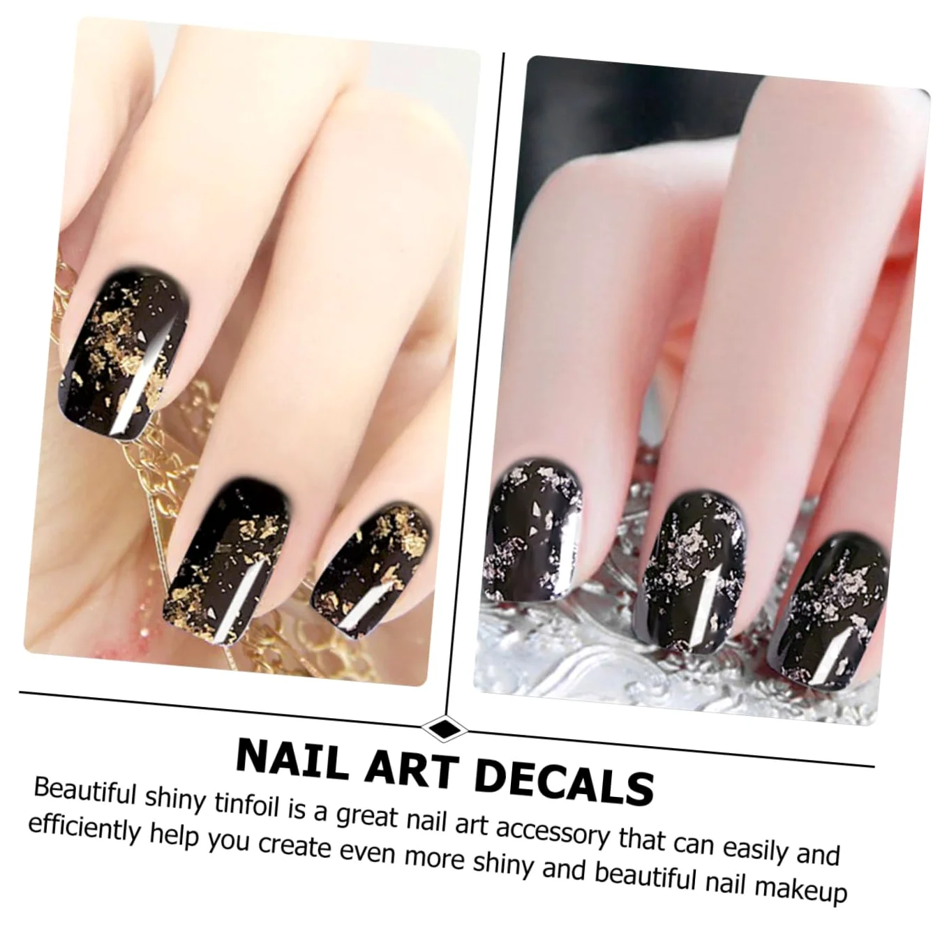 3 Set Decorazioni Nail Art Diy Foglia Oro E Argento Con Pinzetta Decorazione Unghie Facile Da Applicare Resistente E Brillante Per Unghie Naturali E Artificiali 3 Pezzi*3