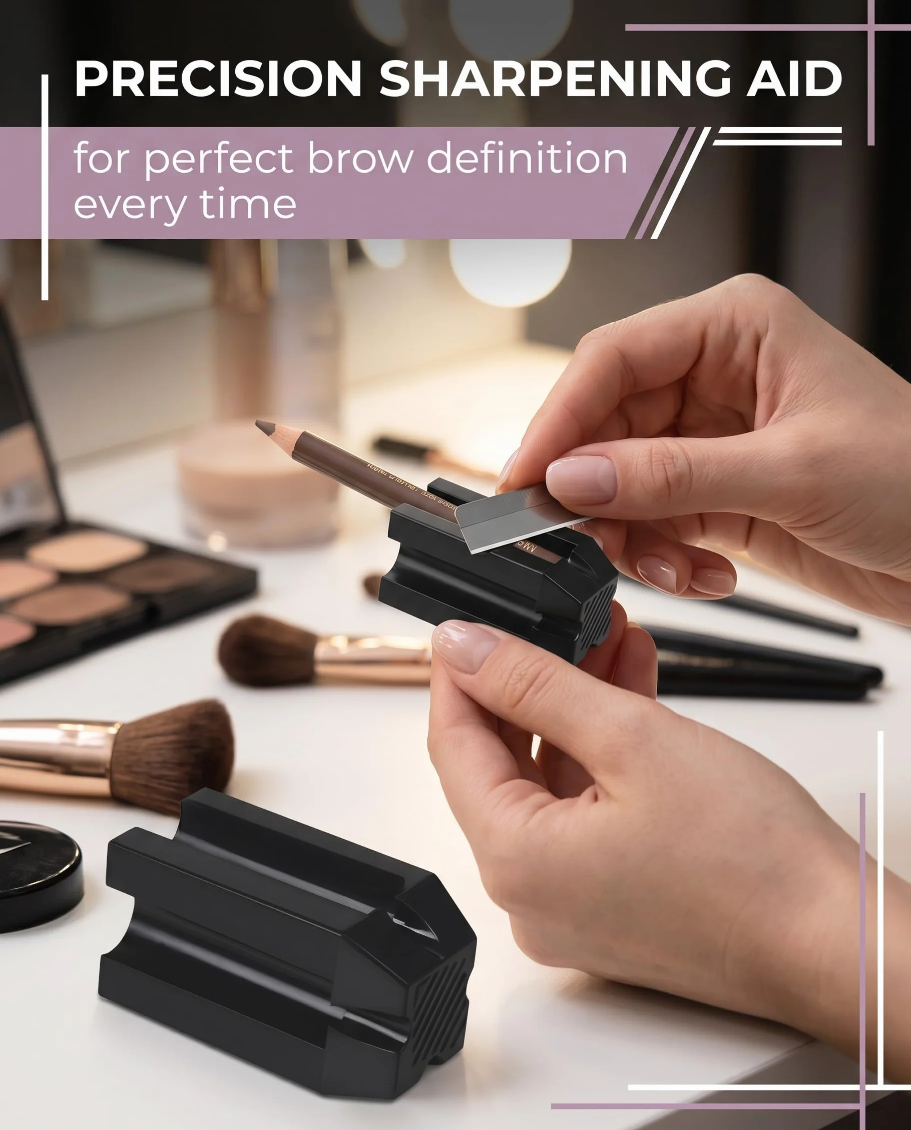 Temperino Universale 1 Pezzo per Trucco, Temperamatite Cosmetico per Matite Occhi Sopracciglia Labbra Eyeliner