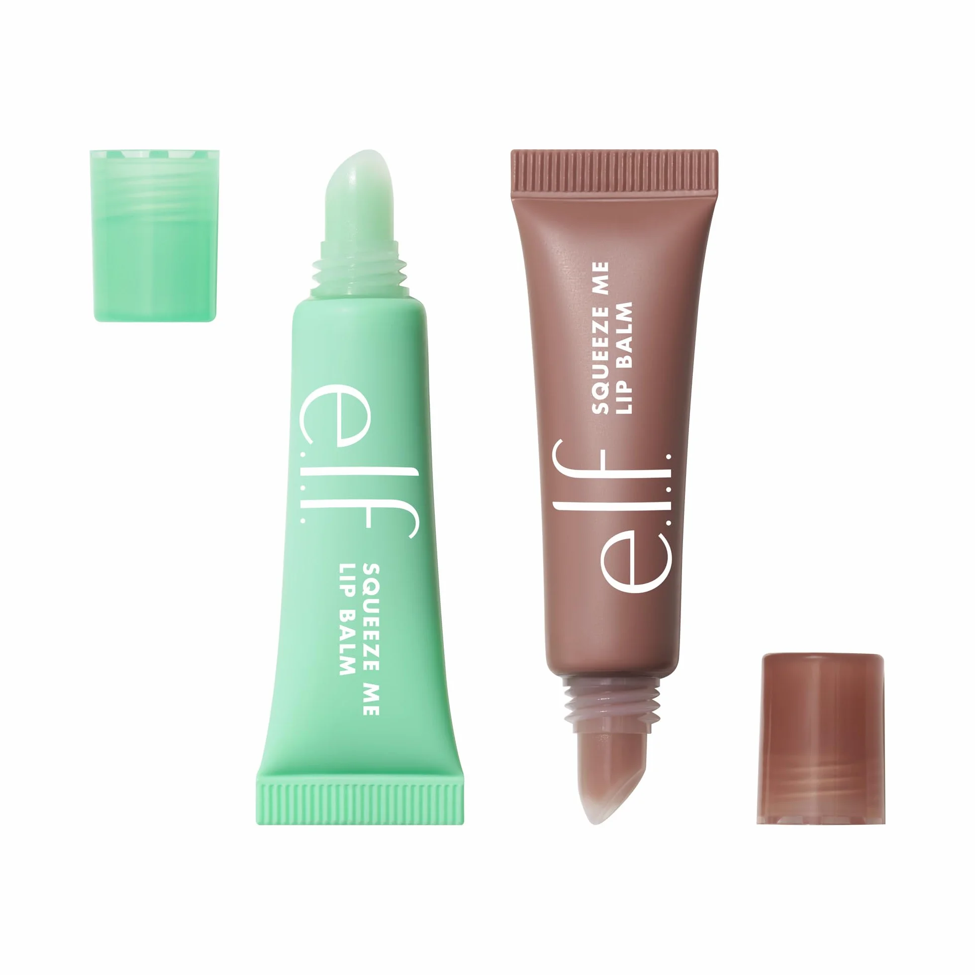 e.l.f. Squeeze Me More Lip Balm Duo, balsamo labbra idratante per un tocco di colore sheer, arricchito con acido ialuronico, prodotto vegano e non testato sugli animali, MINT/CHOCOLATE