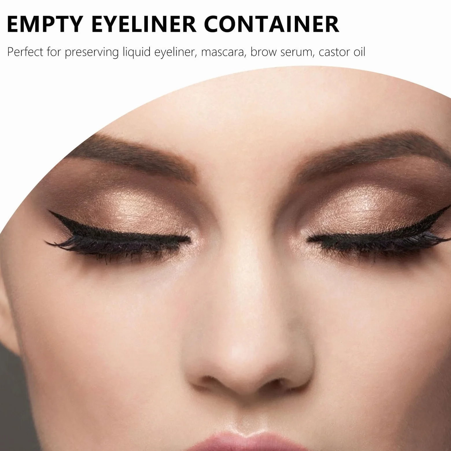 5 Pezzi Tubetti Vuoti per Eyeliner Liquido 1ml in Plastica Oro Ricaricabili per Trucco Occhi per Saloni di Bellezza