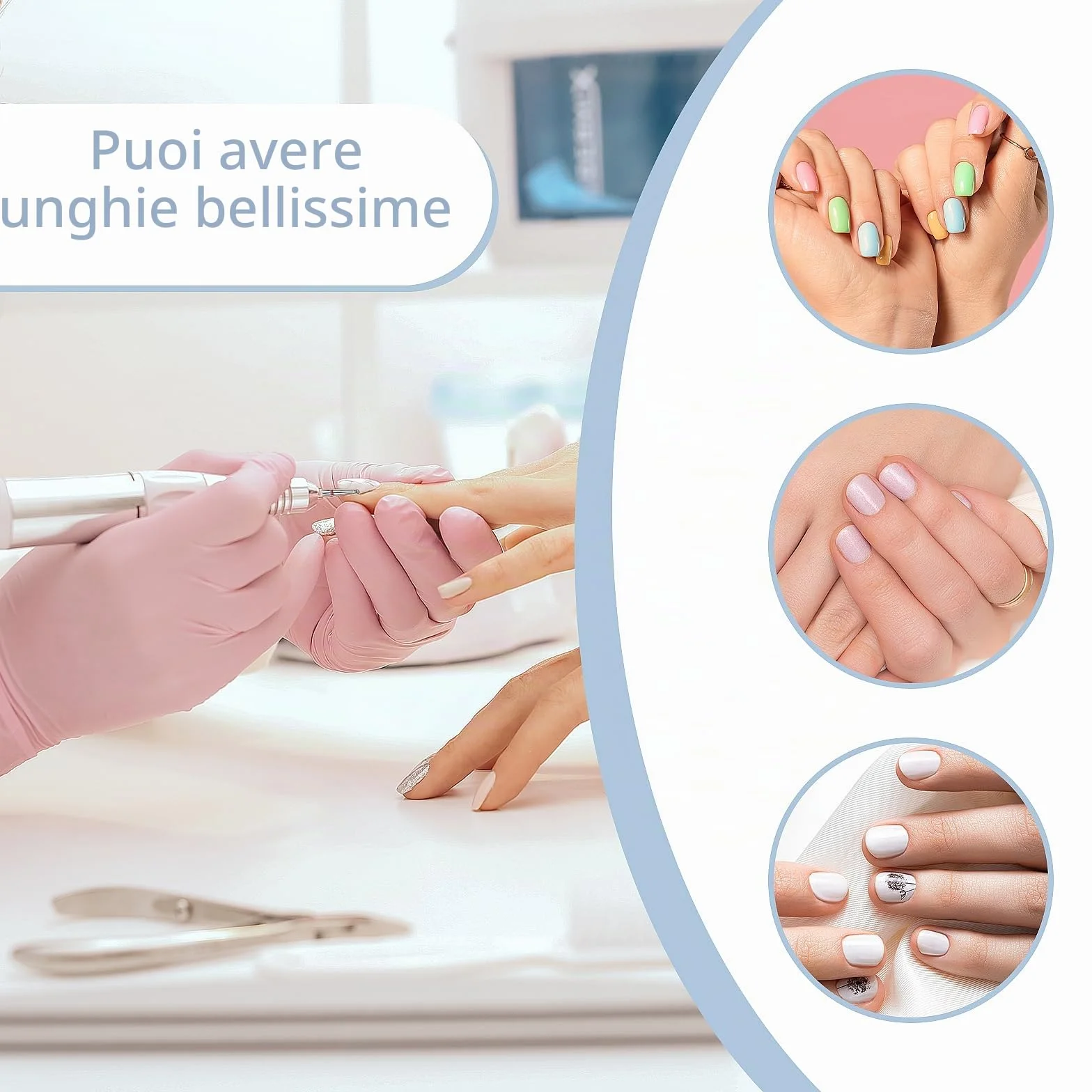Punte Fresa Unghie Testa a Sfera 3/32" 8 Pezzi per Pulizia Cuticole Elettriche Lima Unghie Gel