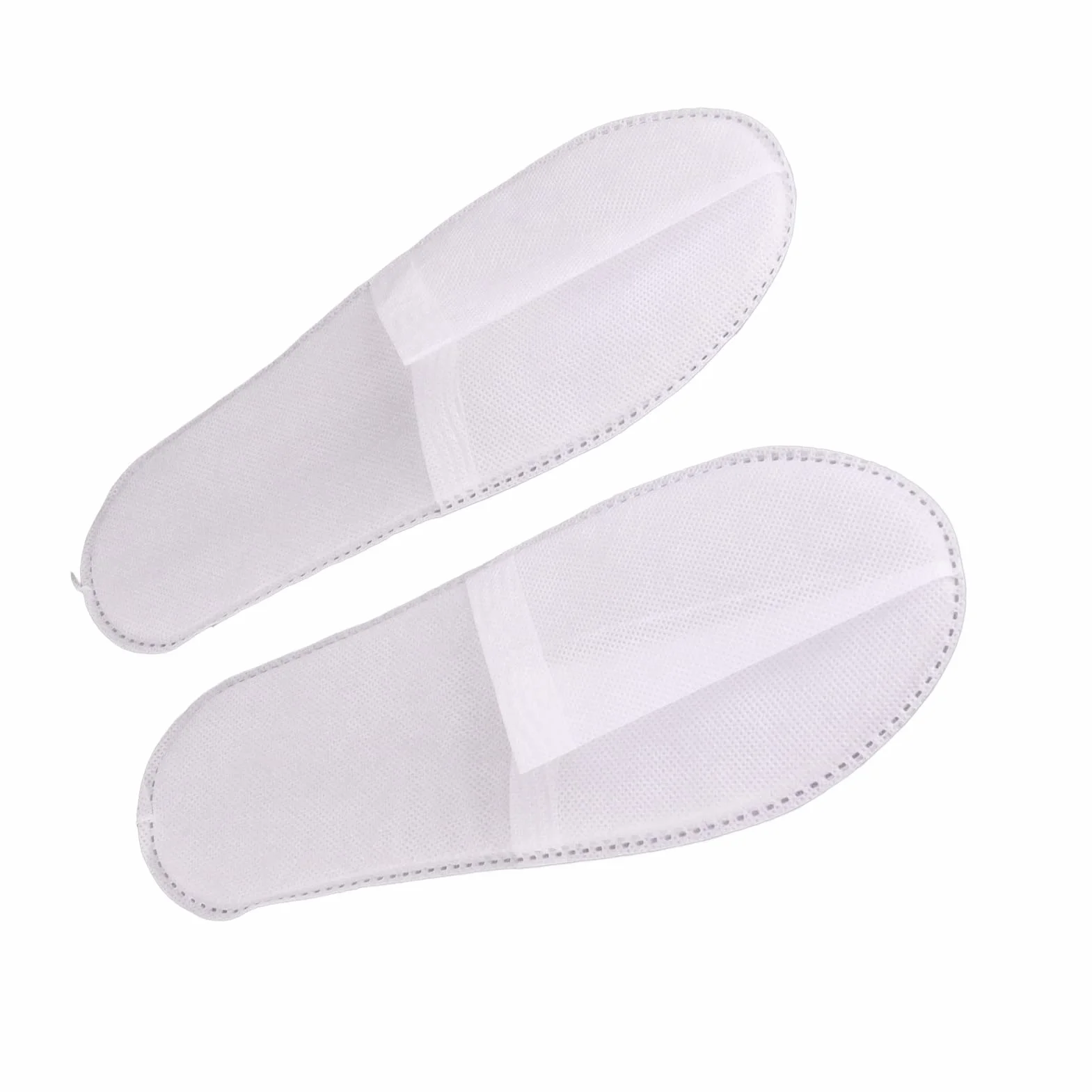 Pantofole monouso antiscivolo 50 paia suola addensata bianche tessuto non tessuto 3 mm