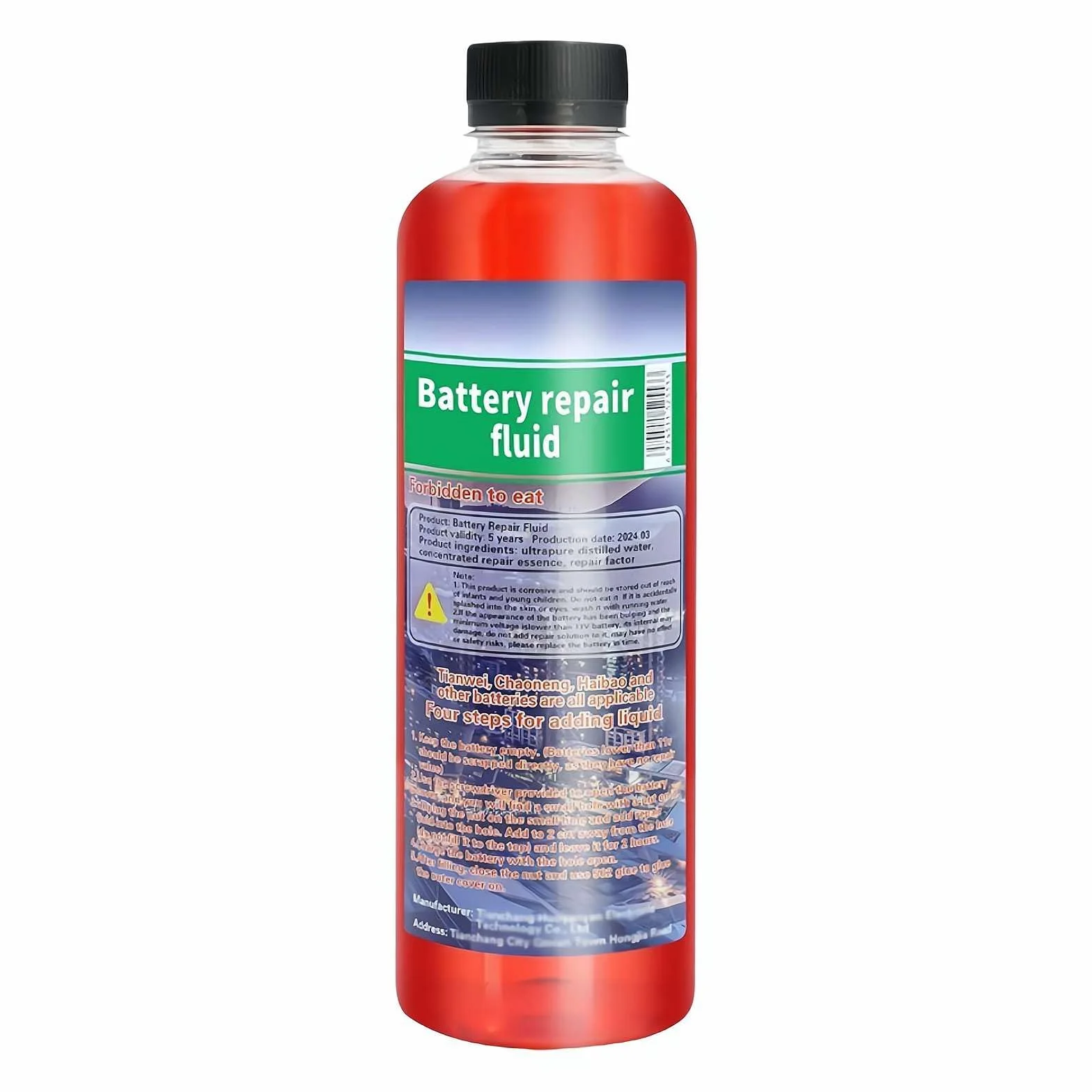 Liquido per riparazione batteria al piombo 500 ml per golf cart e moto
