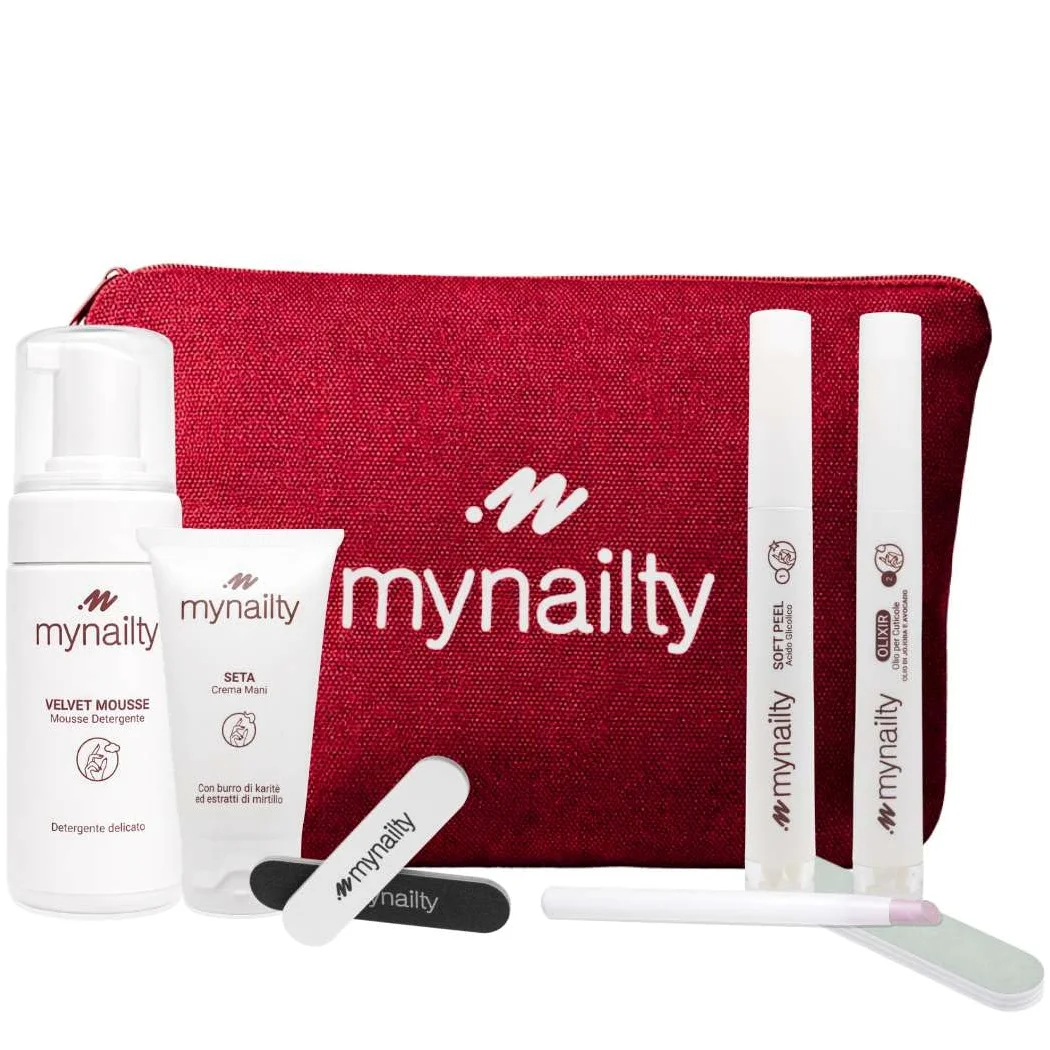 Kit Nail Care Professionale, Trattamento Completo Unghie con Detergente, Esfoliante, Olio Rinforzante, Lima e Crema Mani | Unghie forti e sane