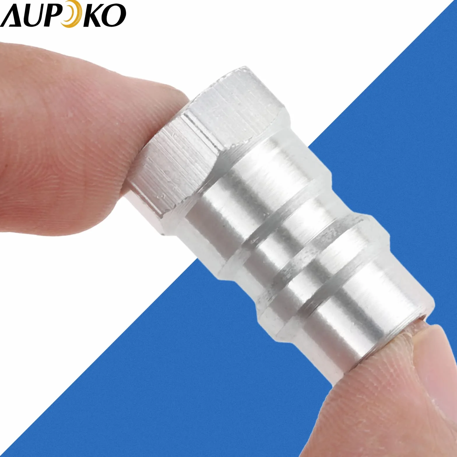 Aupoko Adattatore interruttore R12 R22 R502 a R134A conversione rapida 1/4 SAE spina carica AC filettatura 8v1 Argento