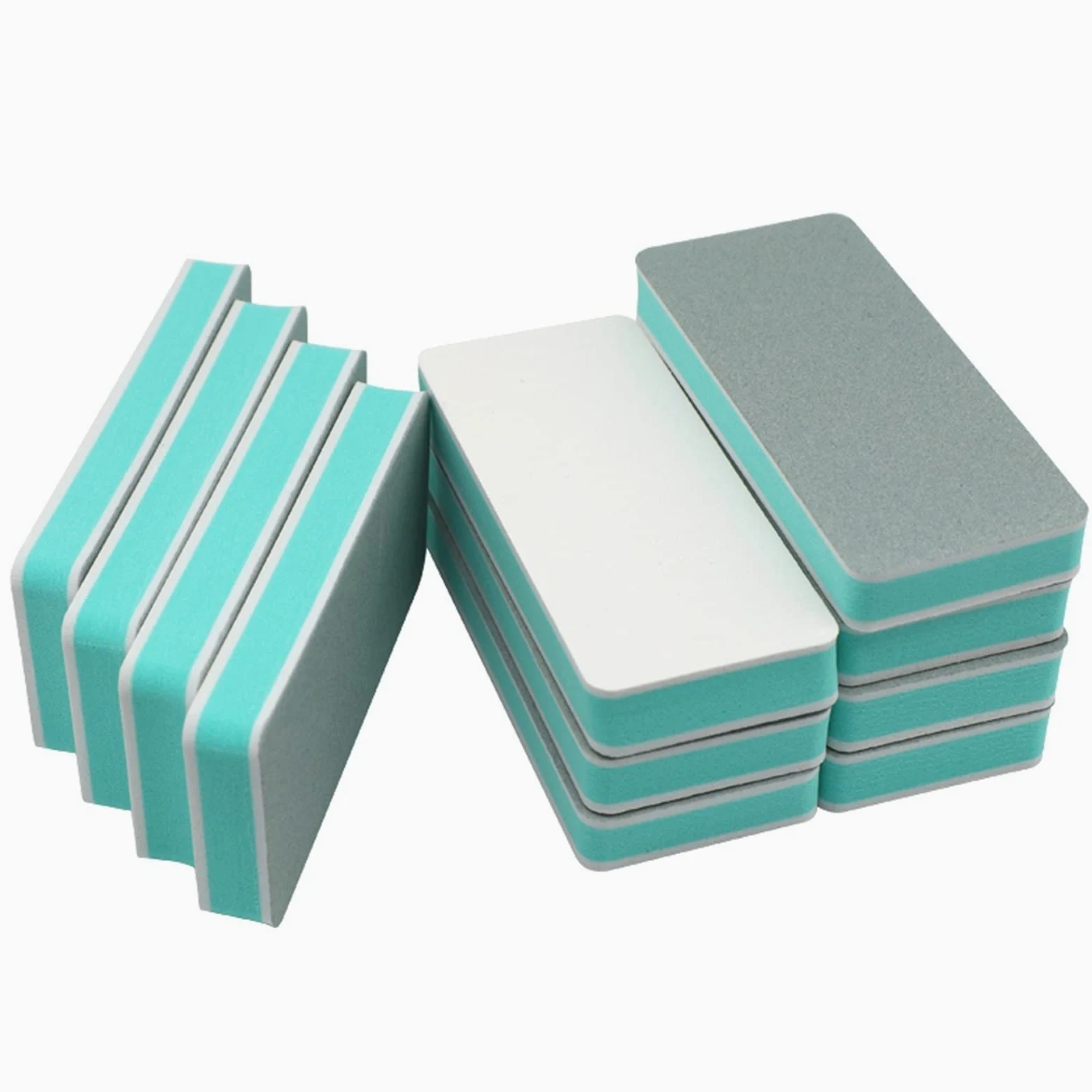 Kit per la Cura delle Unghie Emery Boards con Nail Lime for Unghie da 60 Pezzi Lime for Unghie Professionali Spugna for lucidatura Levigatura(Blauw)