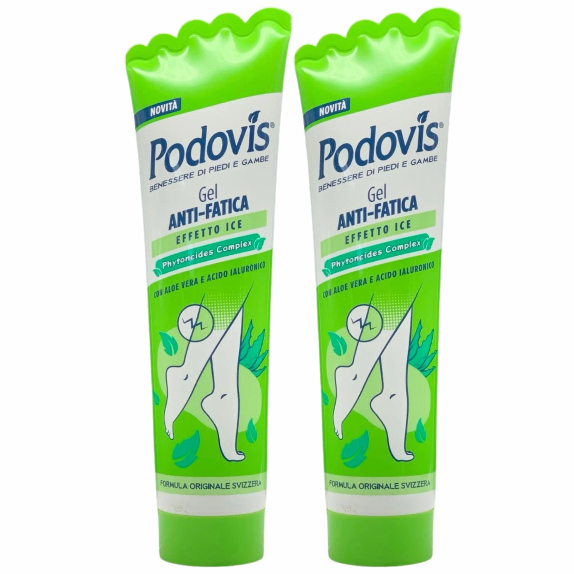 GEL ANTI-FATICA EFFETTO ICE, CON ALOE VERA, DERMATOLOGICAMENTE TESTATO, 150ML. (2 Unità)