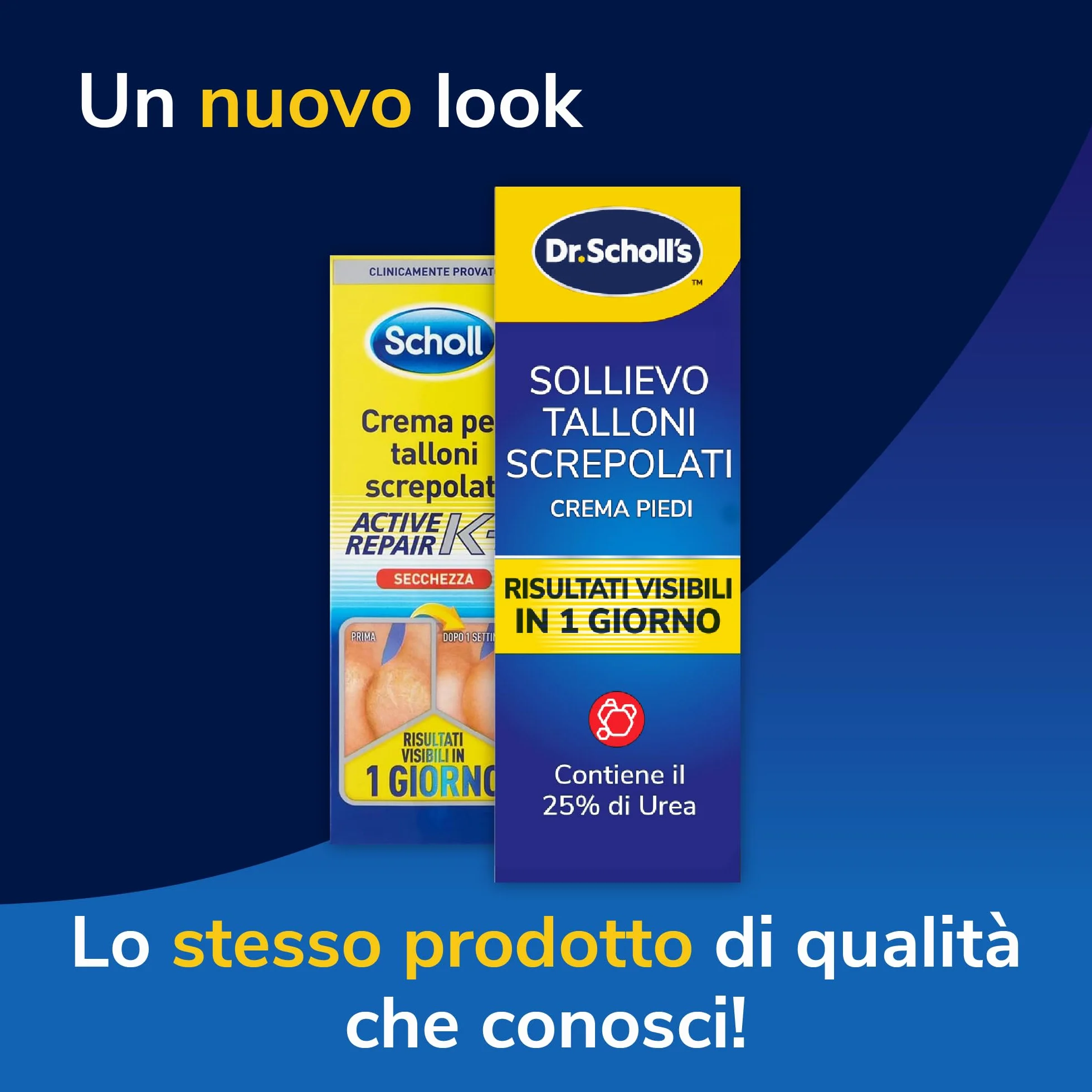 Dr. Scholl's Crema Talloni Screpolati Active Repair K+, 25% Urea, Crema Piedi con Cheratina, Idratazione Intensa, 60 ml