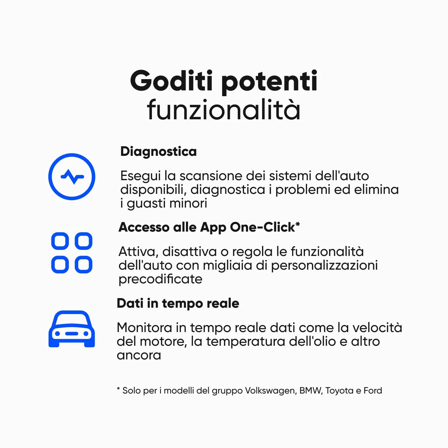 OBDeleven 3 Bluetooth OBD2 Auto Diagnostica Lettore di codici diagnostici Scanner per auto iOS e Android