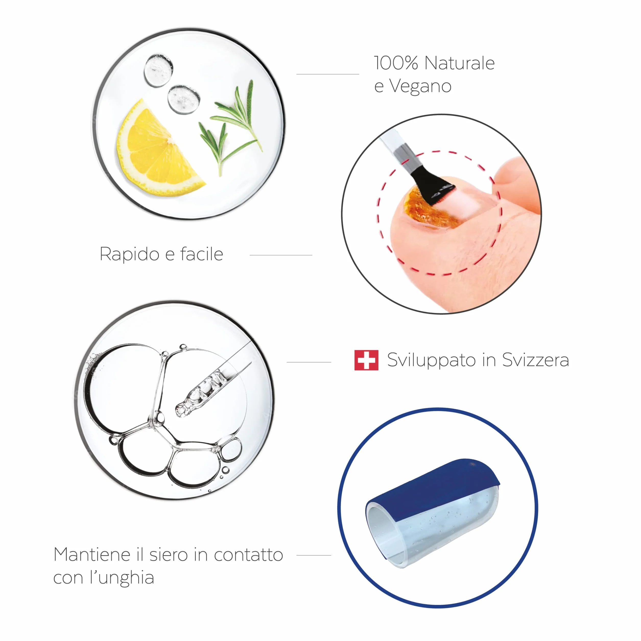 PODERM – MICOSI UNGHIE PIEDE TRATTAMENTO INTENSIVO NOTTE 2 in 1 – Elimina la micosi e rinnova l'unghia durante il sonno | VEGAN | Trattamento professionale piedi/mani | Facile e rapido | SWISS MADE