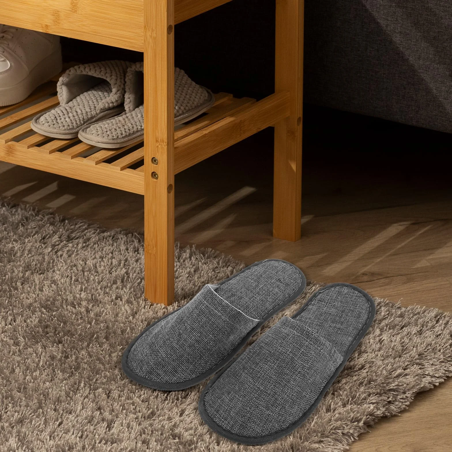 Pantofole usa e getta per hotel Healifty 20 pezzi grigio