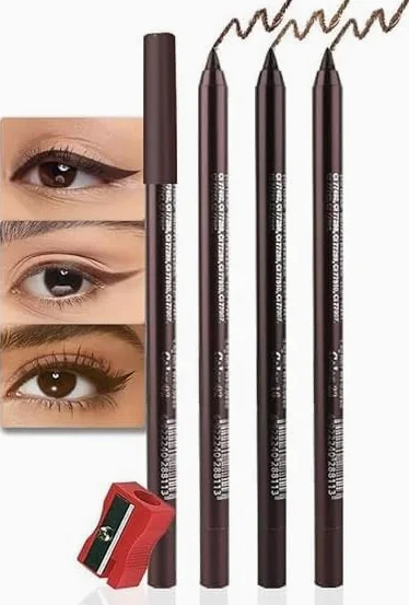 3 Pcs Colorato Gel Glitter Eyeliner,Eyeliner impermeabile Labbra Liner Ombra occhi Matite sopracciglia Penna Eye Makeup (02#+16#+23#)