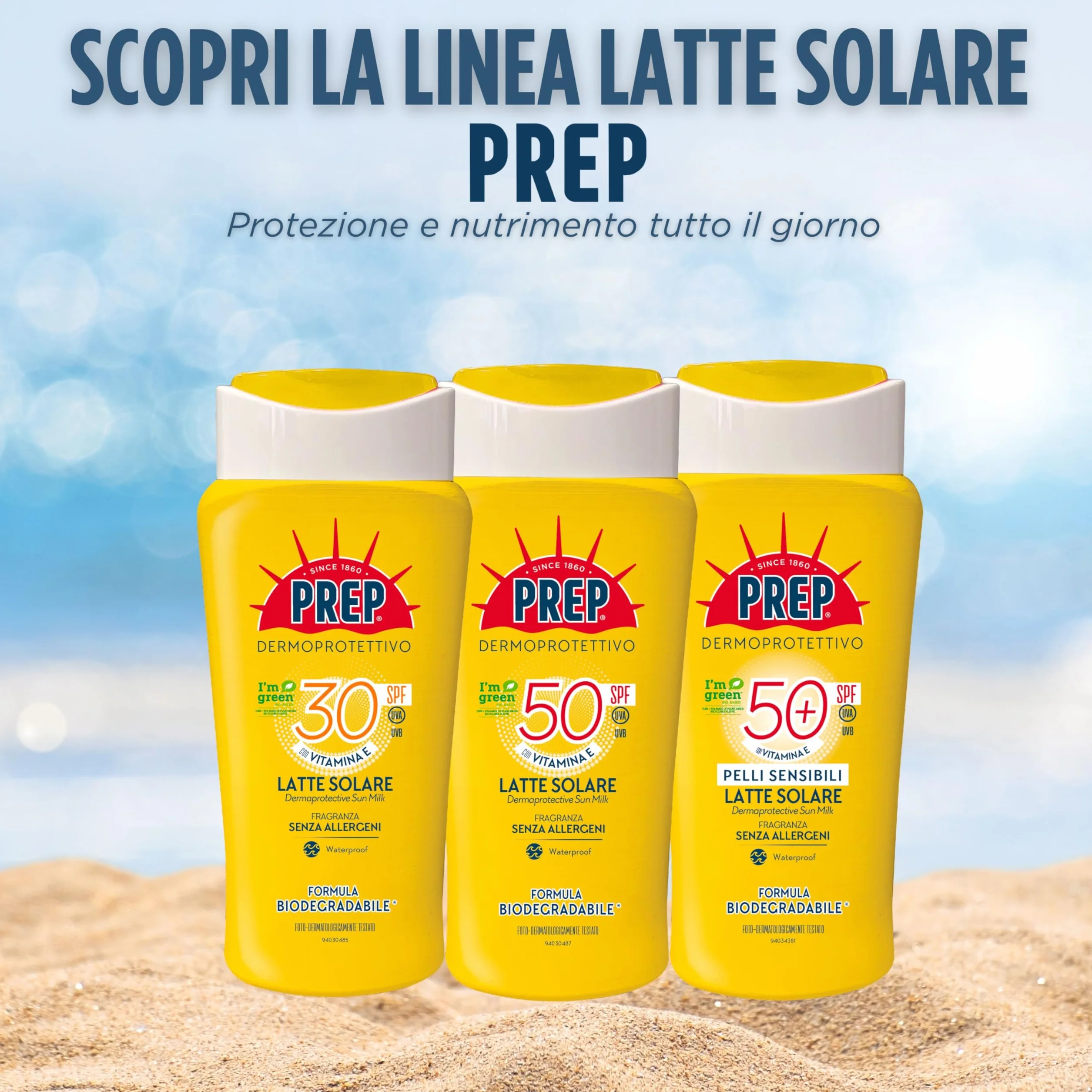 PREP Latte Solare Dermoprotettivo SPF 30 Protezione Solare 200ml