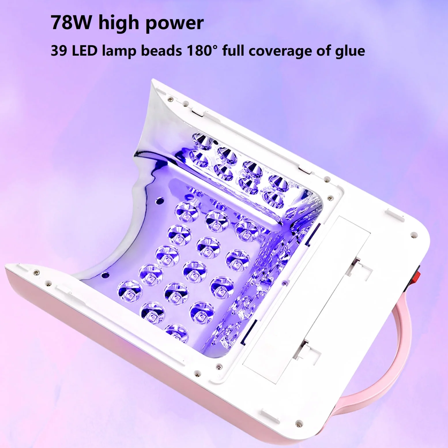 Multicolor2,Lampada per Unghie Ricaricabile Lampada UV LED per Unghie in Gel asciuga Smalto in Gel asciuga Unghie da 78 w Lampada per Unghie ad Asciugatura Rapida 10 Secondi
