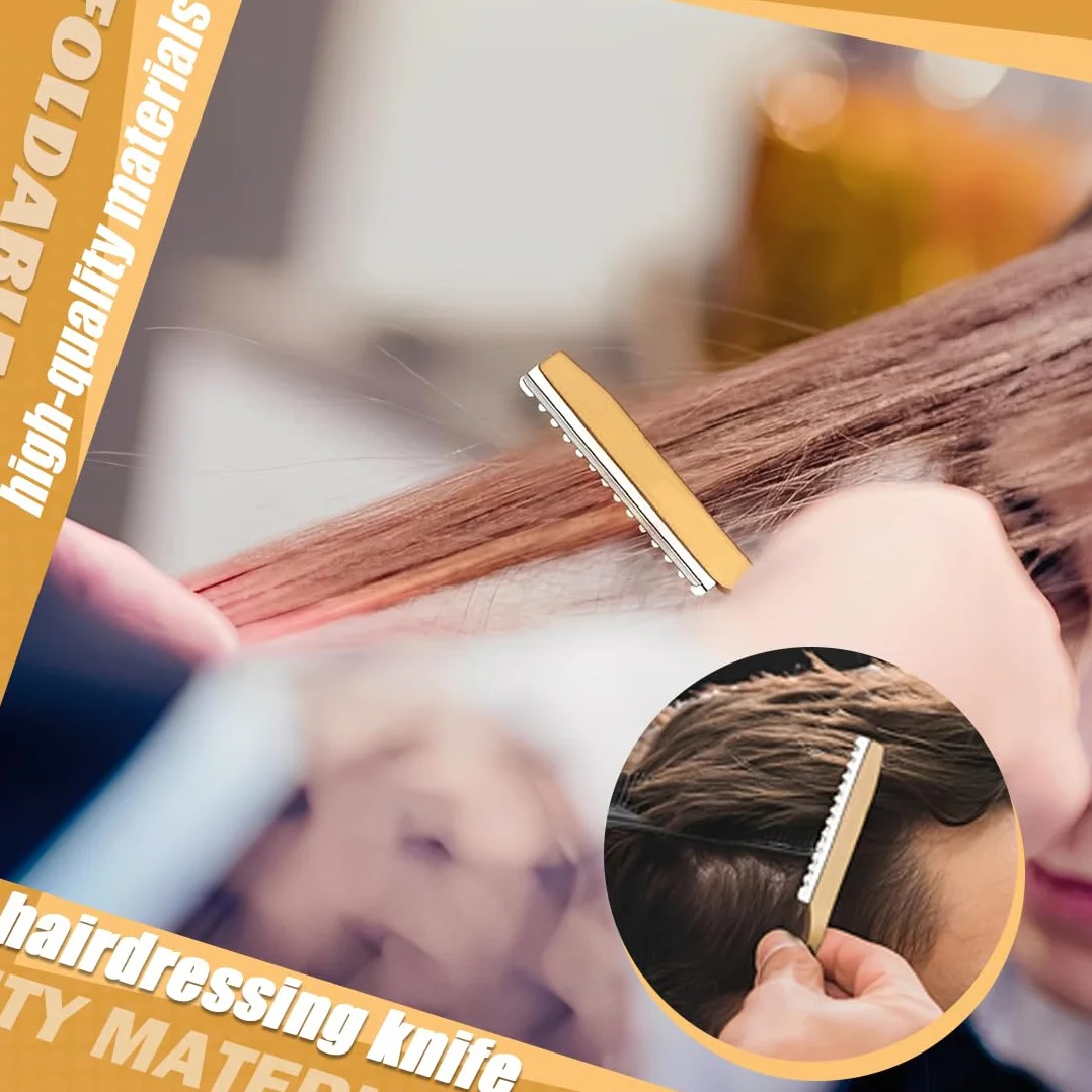 1 Set Rasaio Da Parrucchiere Attrezzo Per Taglio Capelli Forbici Da Parrucchiere Rasaio Pettine Con 10 Lame Acciaio Inossidabile Per Salon E Uso Domestico Or