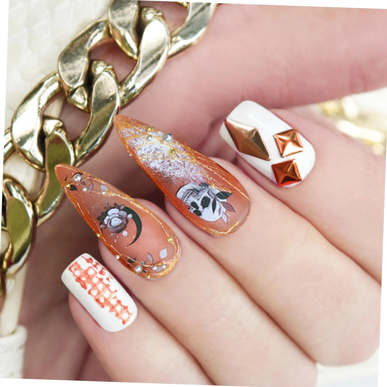4 Set Adesivi Per Unghie Fiori Nail Art Decal Per Decorazioni Eleganti Per Feste E Speciali Adatti Donne E Ragazze 10 Fogli*4